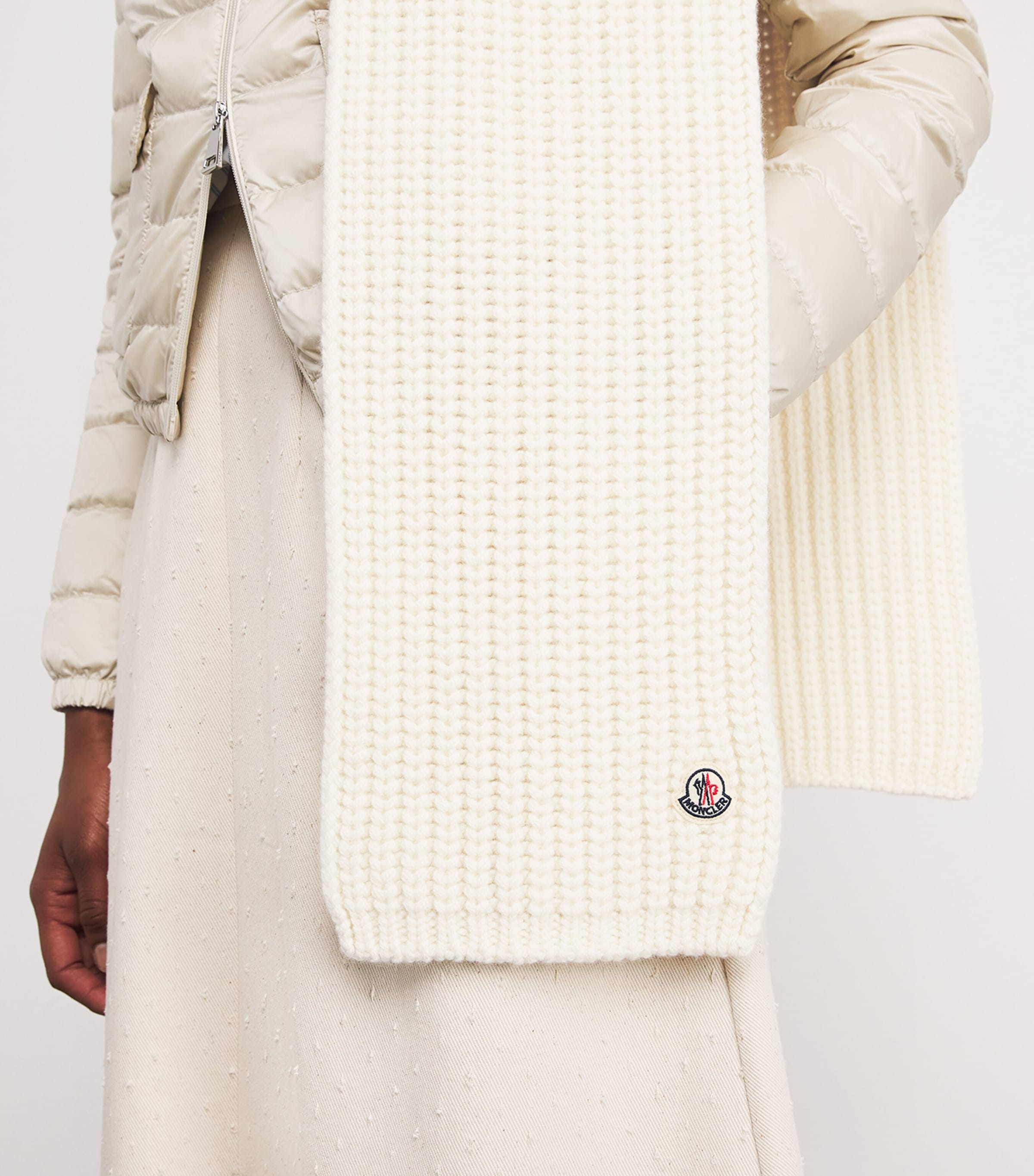 Wool Logo-Patch Scarf 34 Image 2