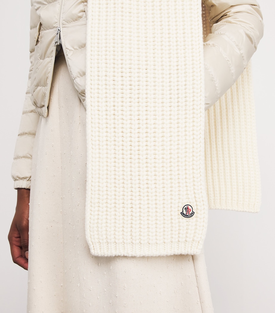 Wool Logo-Patch Scarf 34 Image 2