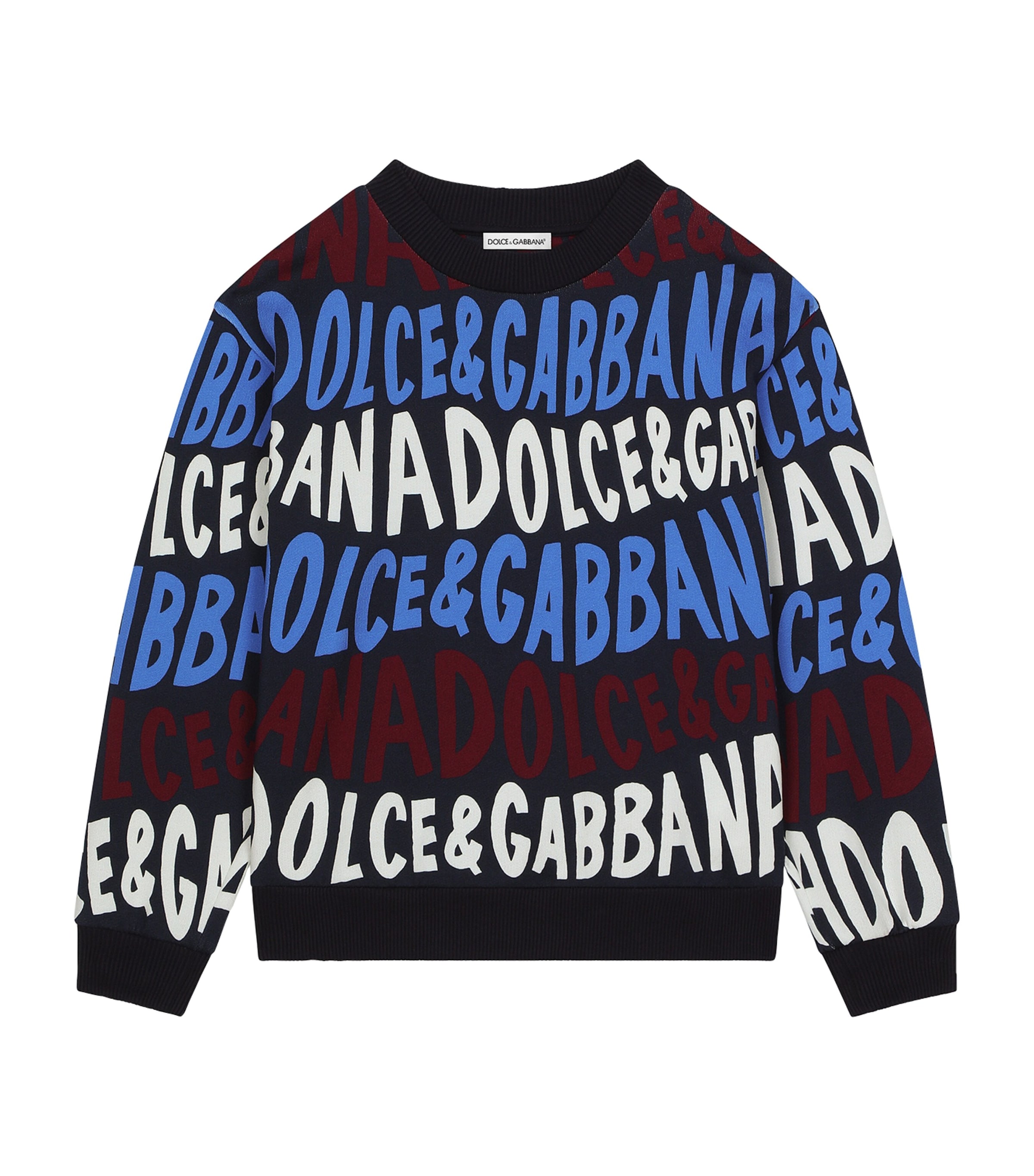 DOLCE & GABBANA COTTON LOGO PRINT SWEATSHIRT 