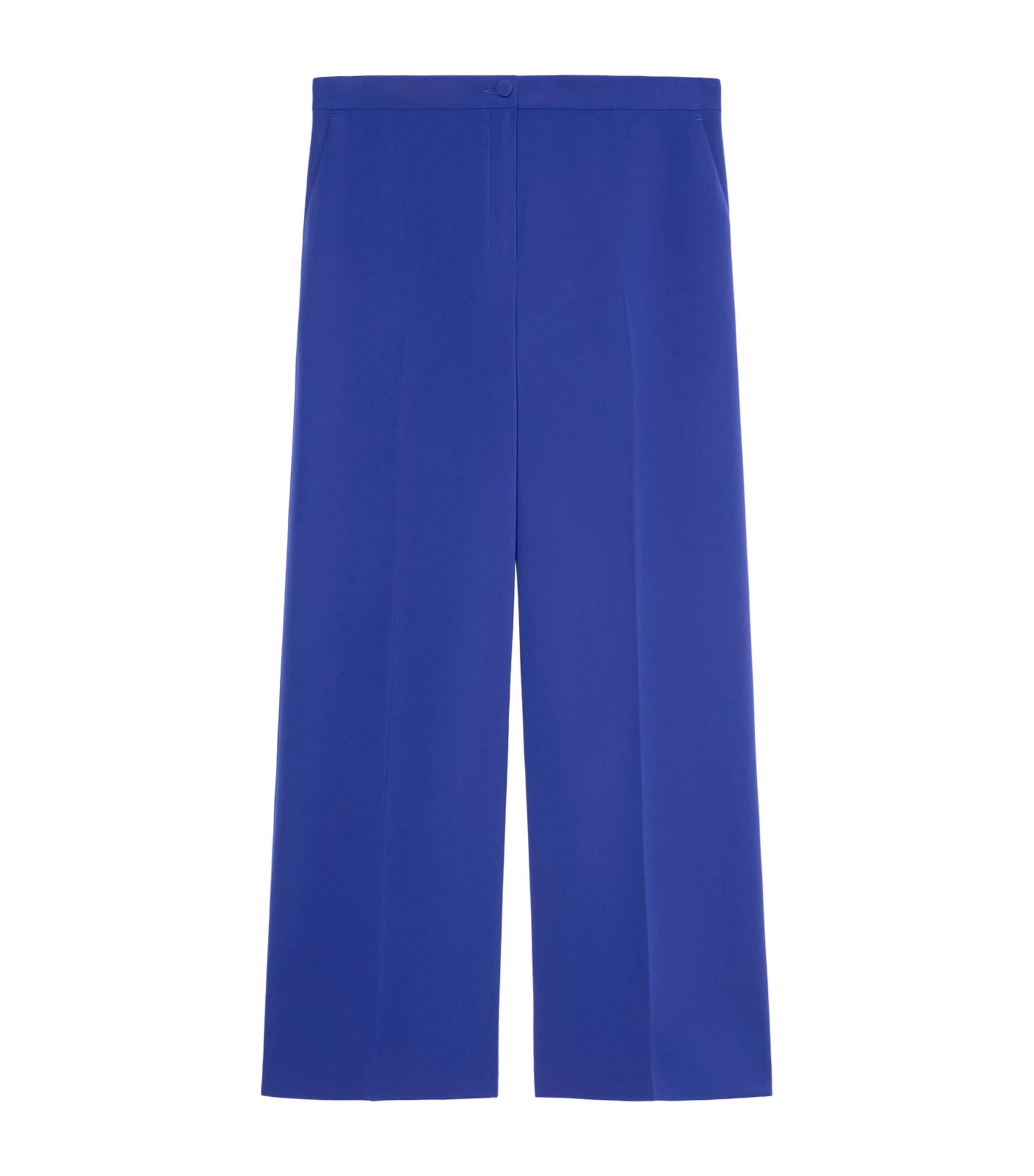 Marina Rinaldi Cady Wide-leg Trousers In Blue