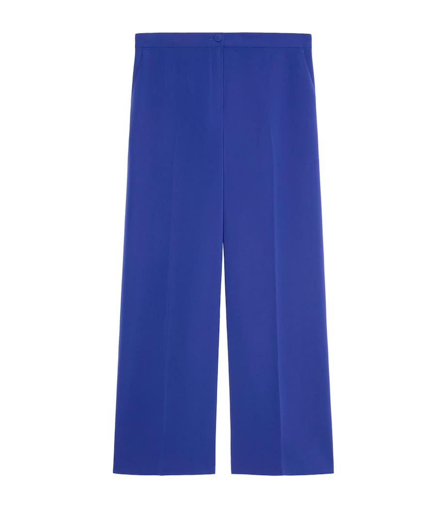 Marina Rinaldi Womens Cady Wide-Leg Trousers Cornflower Blue Image 1