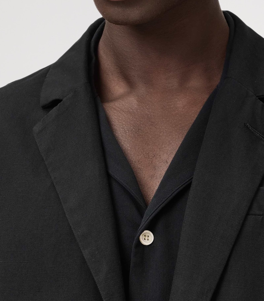 AllSaints Mens Organic Cotton Hanbury Blazer Black Image 6