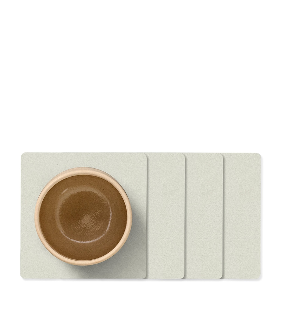 Set of 4 Square Nupo Coasters LINEN Image 1