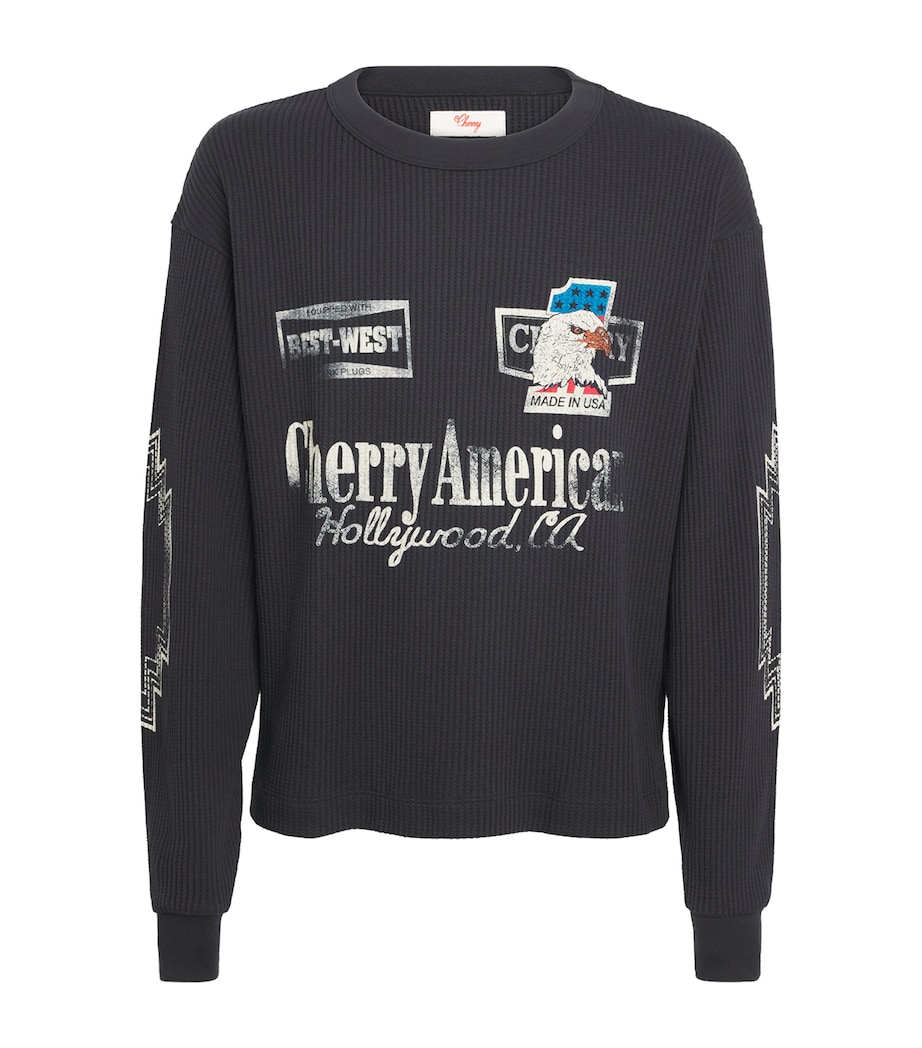 Best West Logo Thermal Long-Sleeve T-Shirt VINTAGE BLACK Image 1