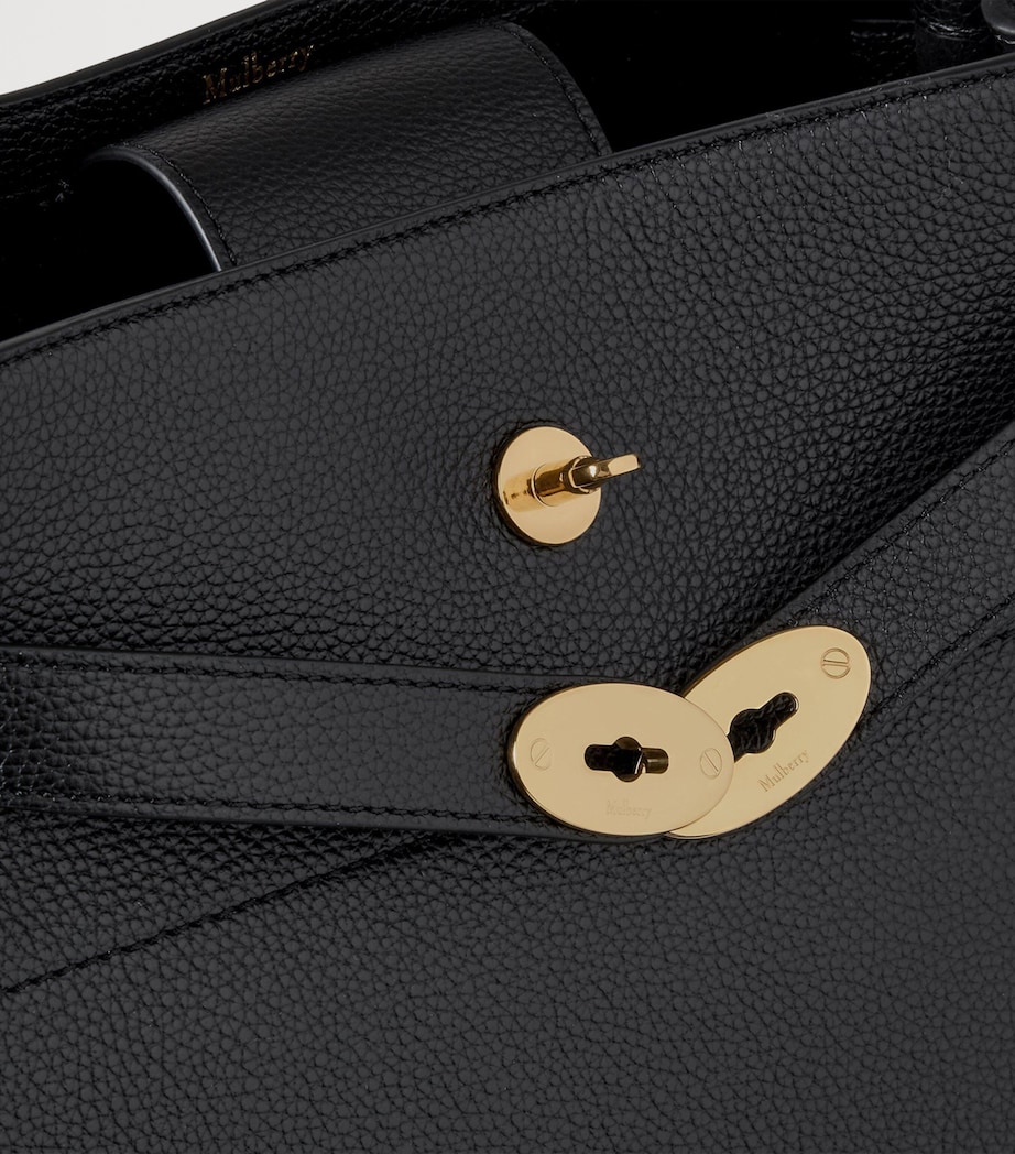 Large Leather Islington Bucket Bag BLACK Image 4