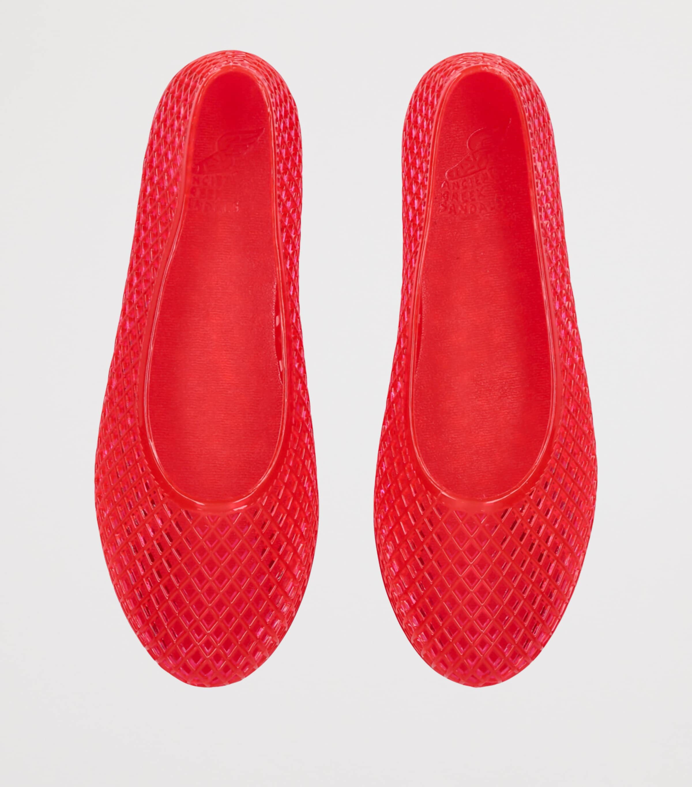 Ancient Greek Sandals Jelly Iro Ballet Flats Red Image 4