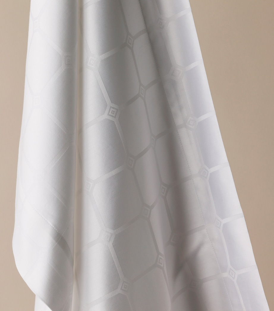 Trellis Super King Duvet Cover Set (260cm x 220cm) WHITE Image 4