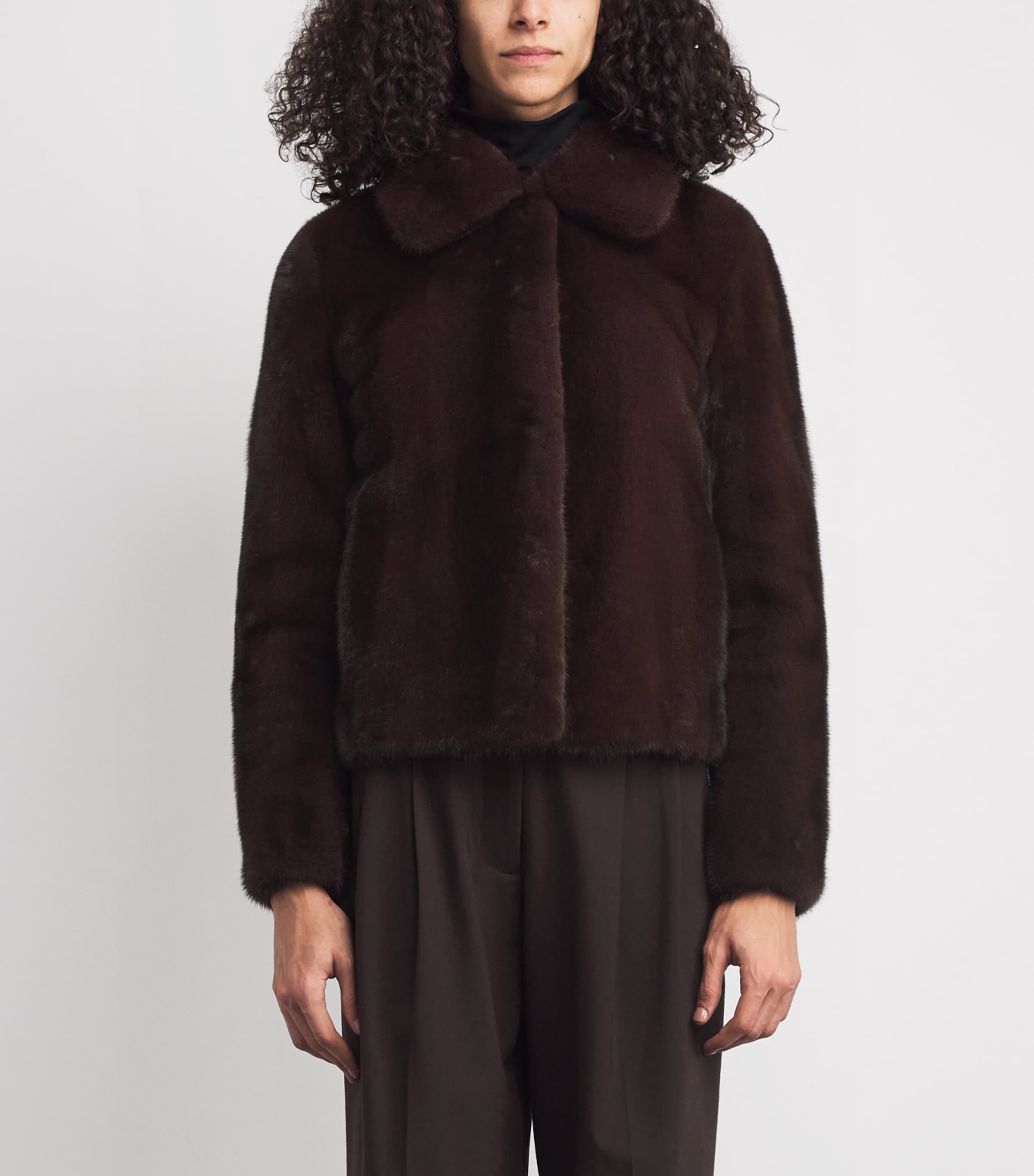 Mink Collared Jacket A6074 Image 3