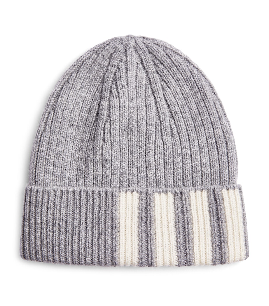 Cashmere 4-Bar Beanie LT GREY Image 2