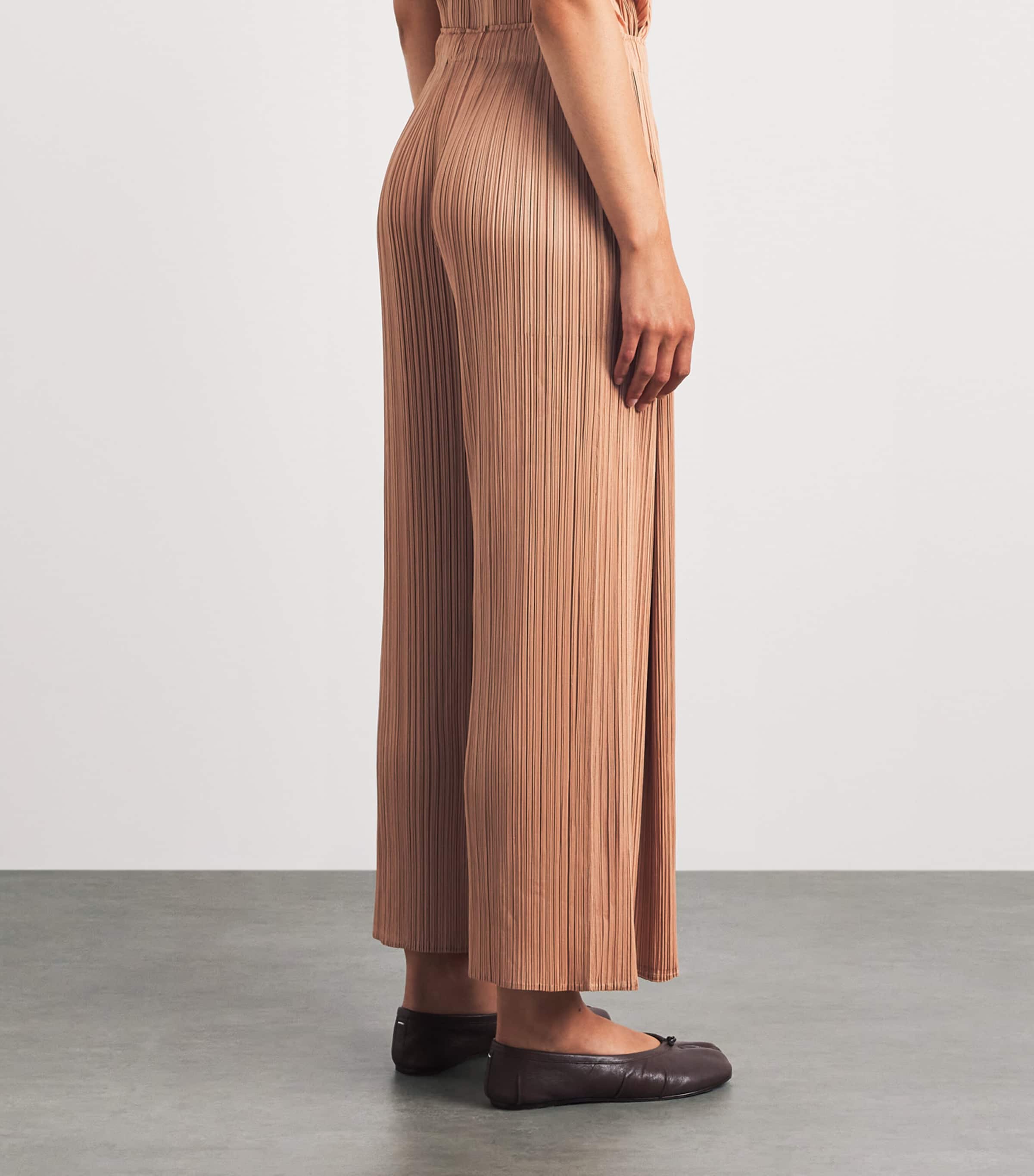 Pleats Please Issey Miyake Red Monthly Colours June Trousers