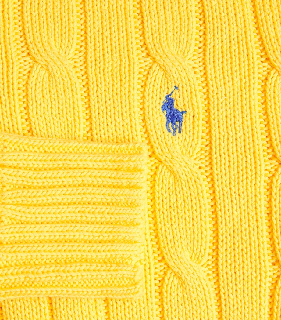 Cotton Cable-Knit Sweater TRAINER YELLOW Image 5
