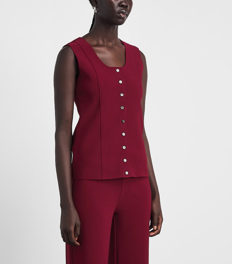 Birrot Womens Lay 3 Waistcoat Burgundy Image 4