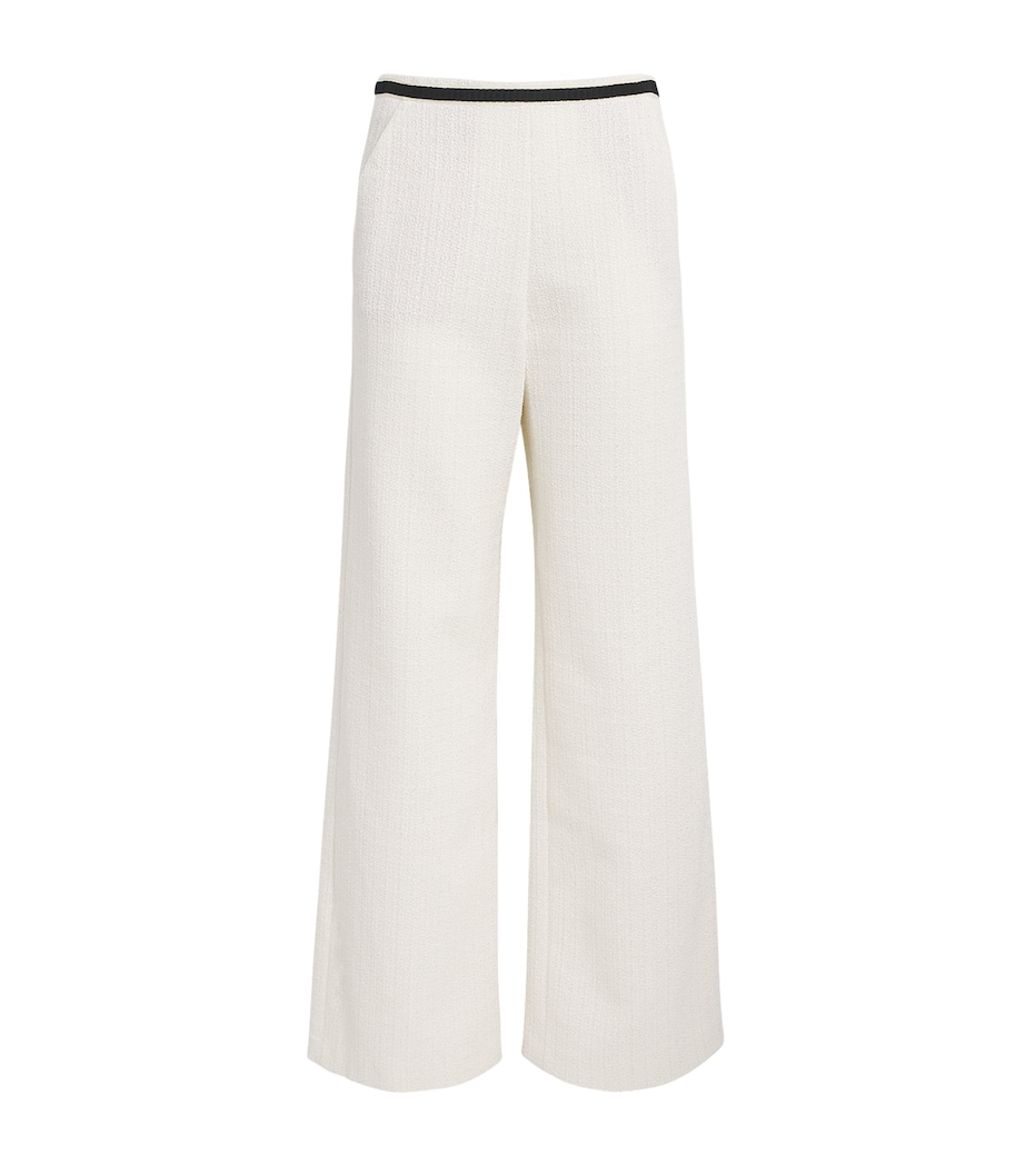 Tweed Wide-Leg Trousers ECRU Image 1