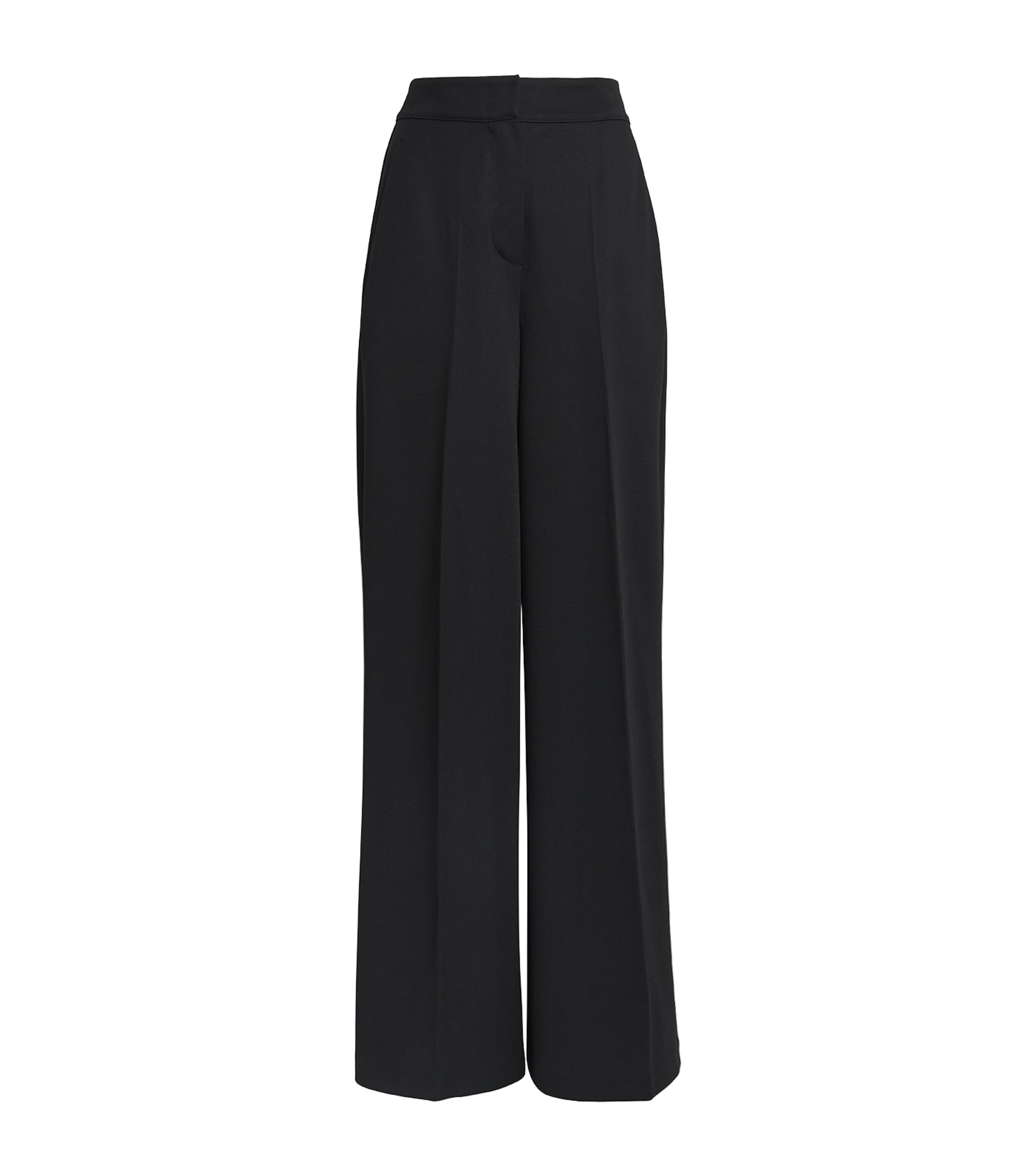 Max & Co Jersey Wide-leg Trousers In Black