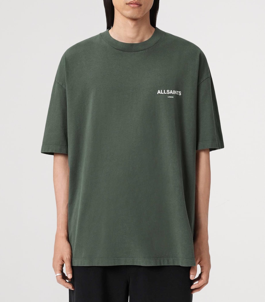 Organic Cotton Logo Print Halcyon T-Shirt GARNET GREEN Image 5
