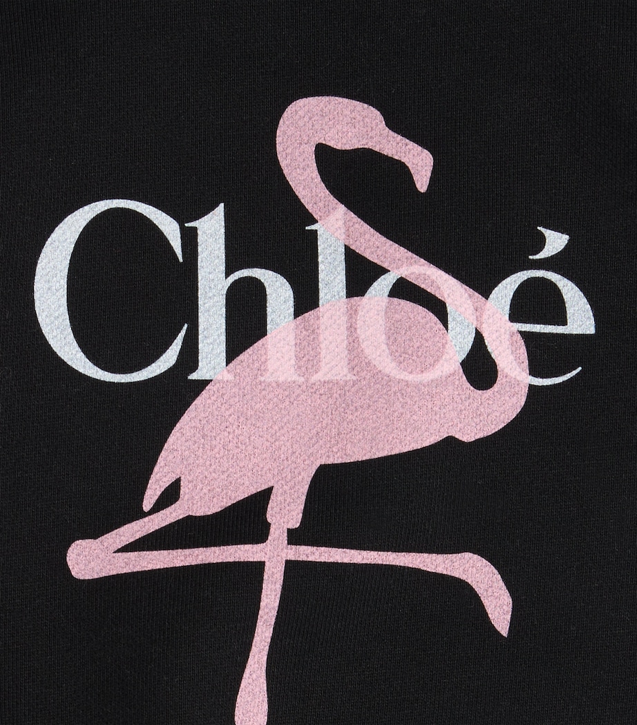 Chloé Kids Cotton Logo Sweatshirt (4-14 Years) Black Image 2