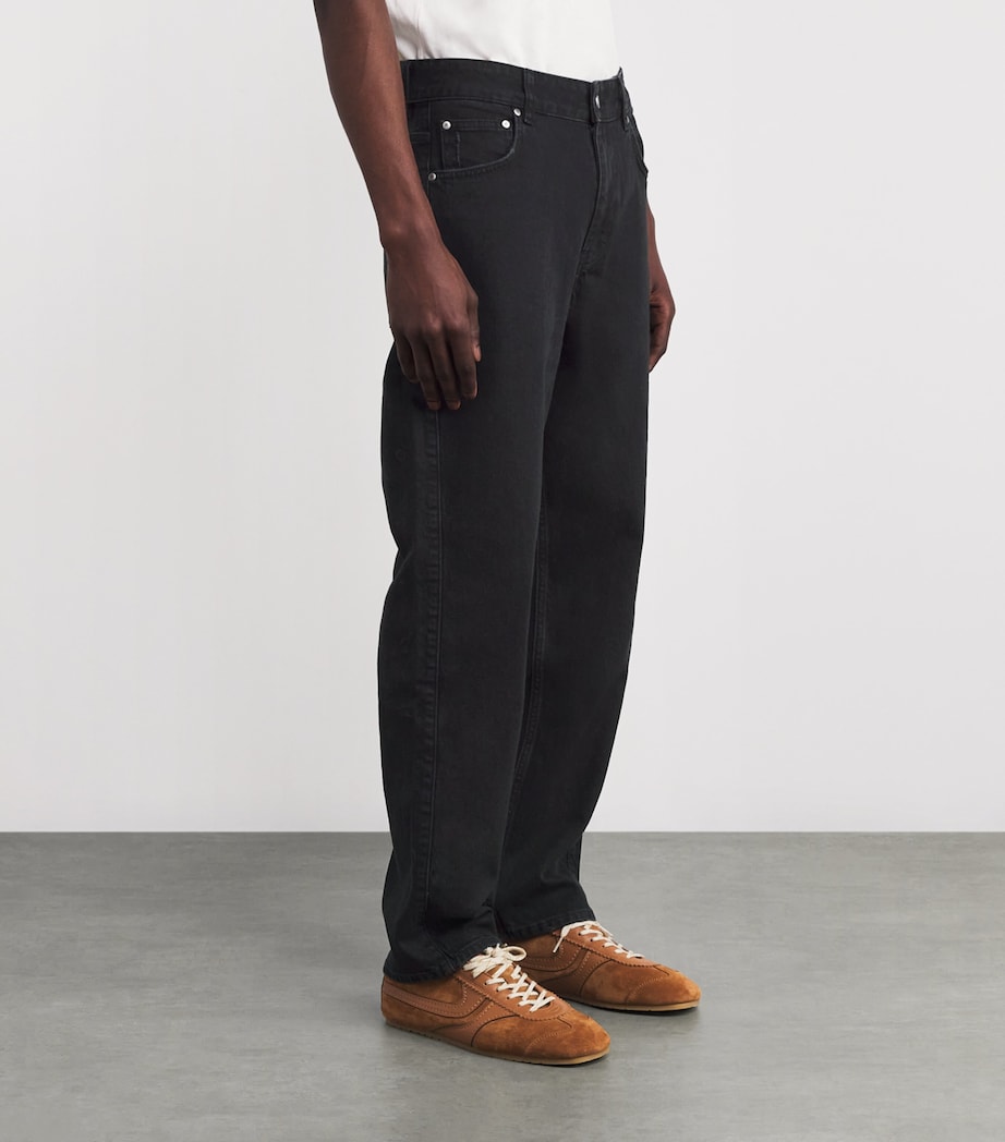 Relaxed Straight Jeans BLACK Image 3