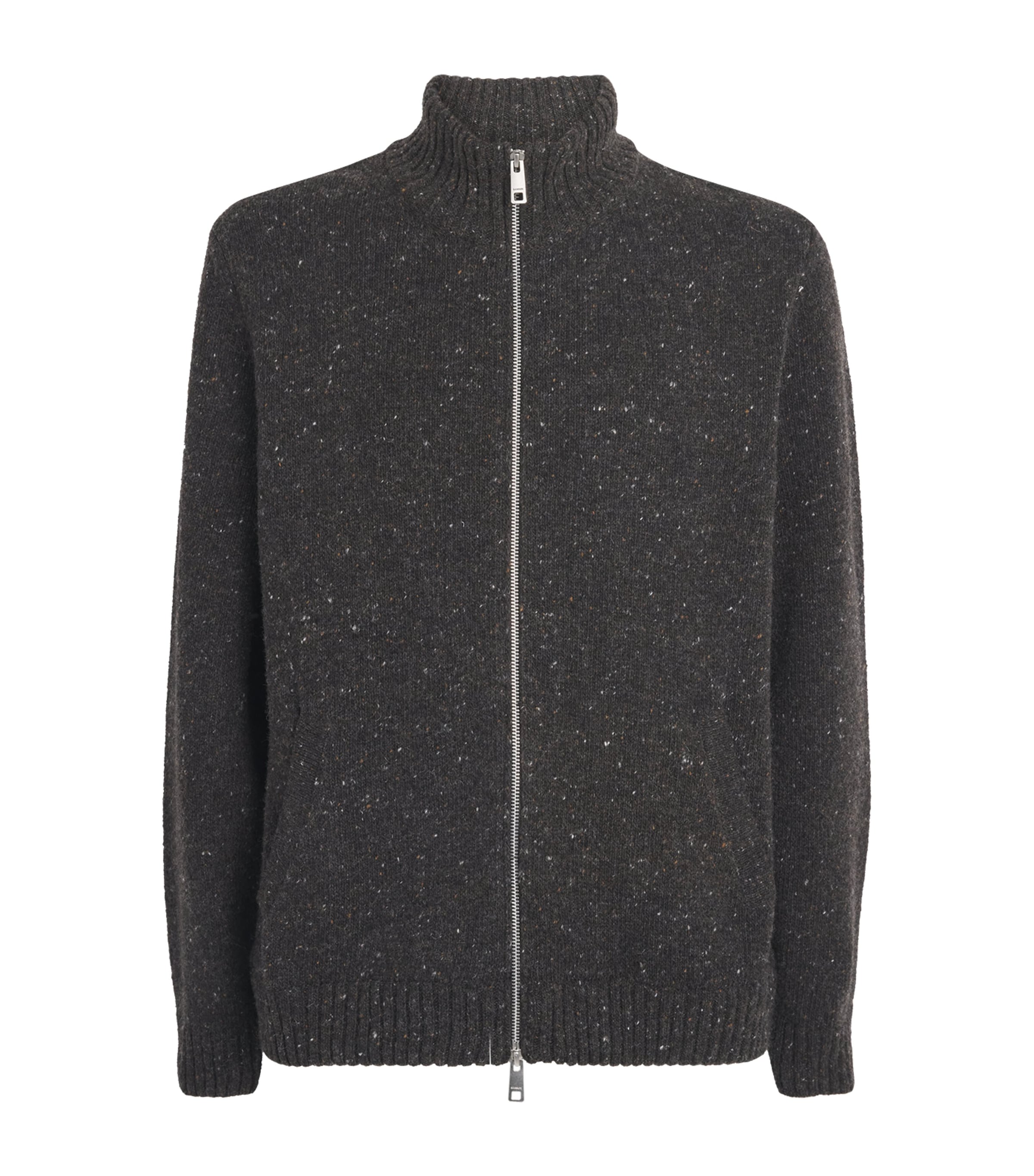 Samsøe Samsøe Mens Wool-Blend Sanate Zip-Up Cardigan Delicioso Image 1