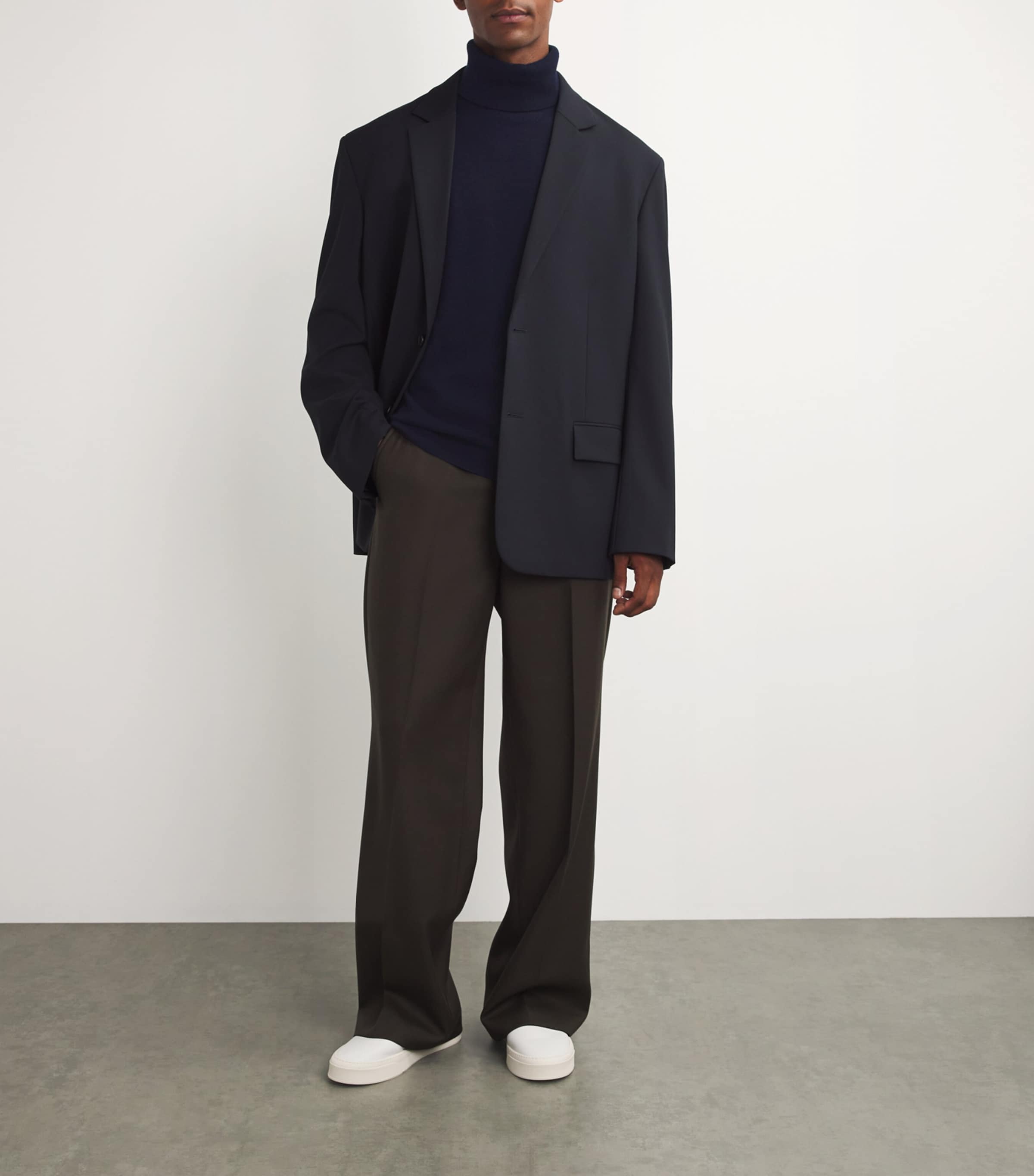 Cashmere Rollneck Sweater T&D NAVY Image 2