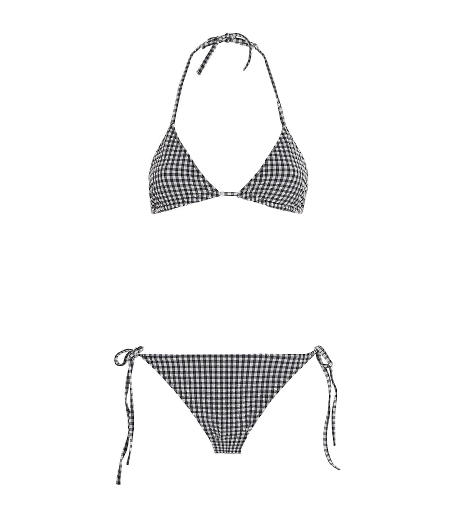 Gingham Sabrina Triangle Bikini BLACK GINGHAM Image 1