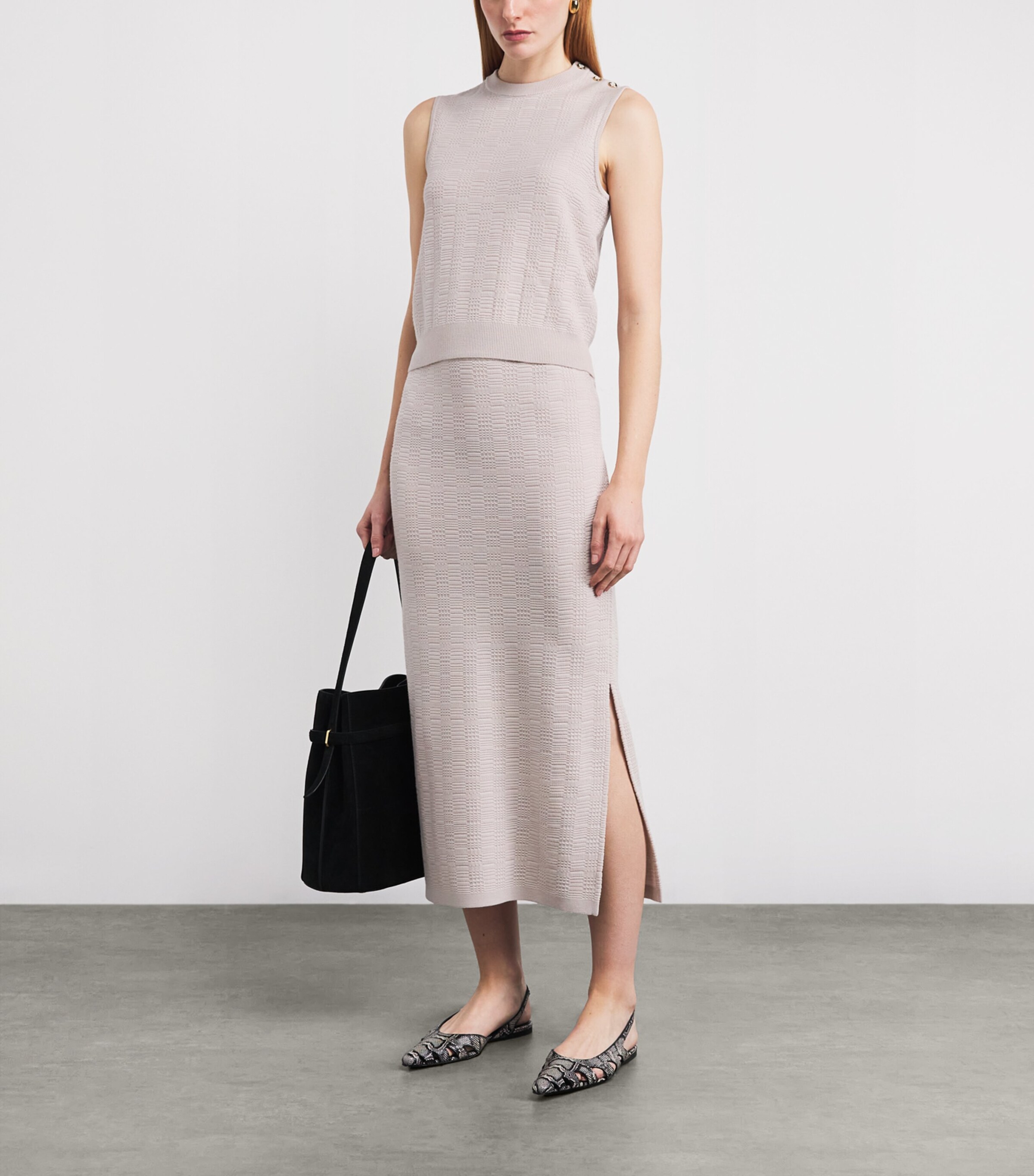 Wool-Blend Sleeveless Top N23 LIGHT GREY - STONE Image 2