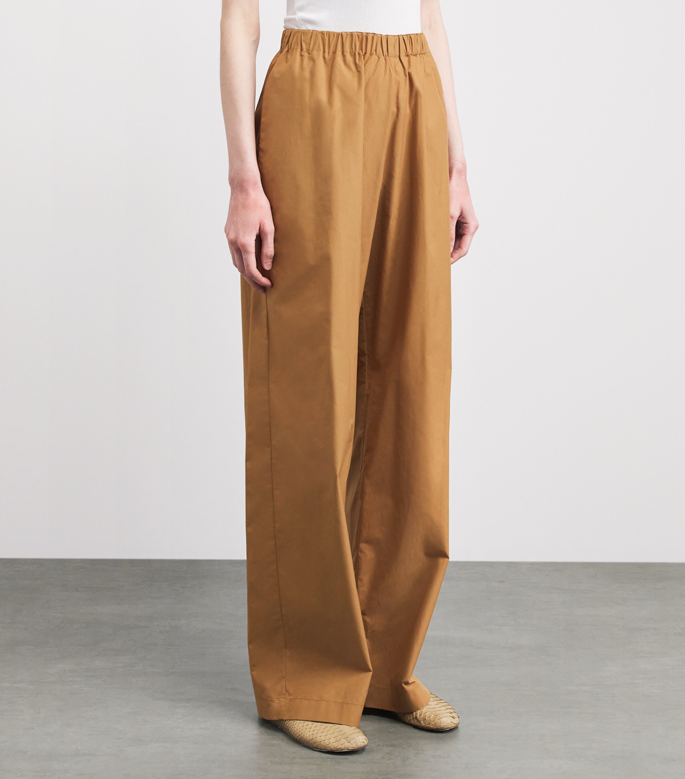 Fabiana Filippi Womens Cotton Embellished Wide-Leg Trousers Vimini Image 4