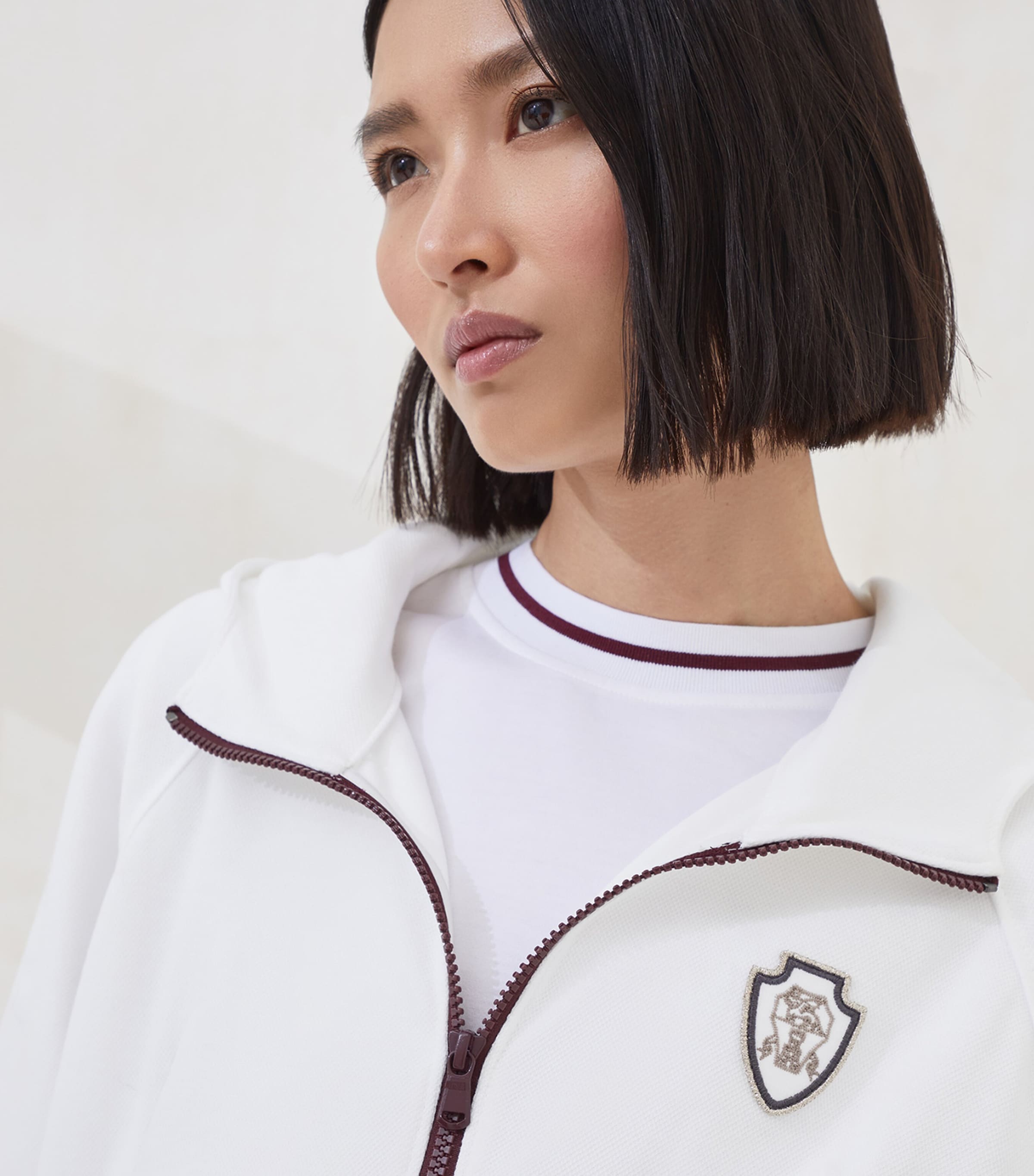 Techno Cotton Piqué Zip-Up Hoodie CTQ21 Image 6