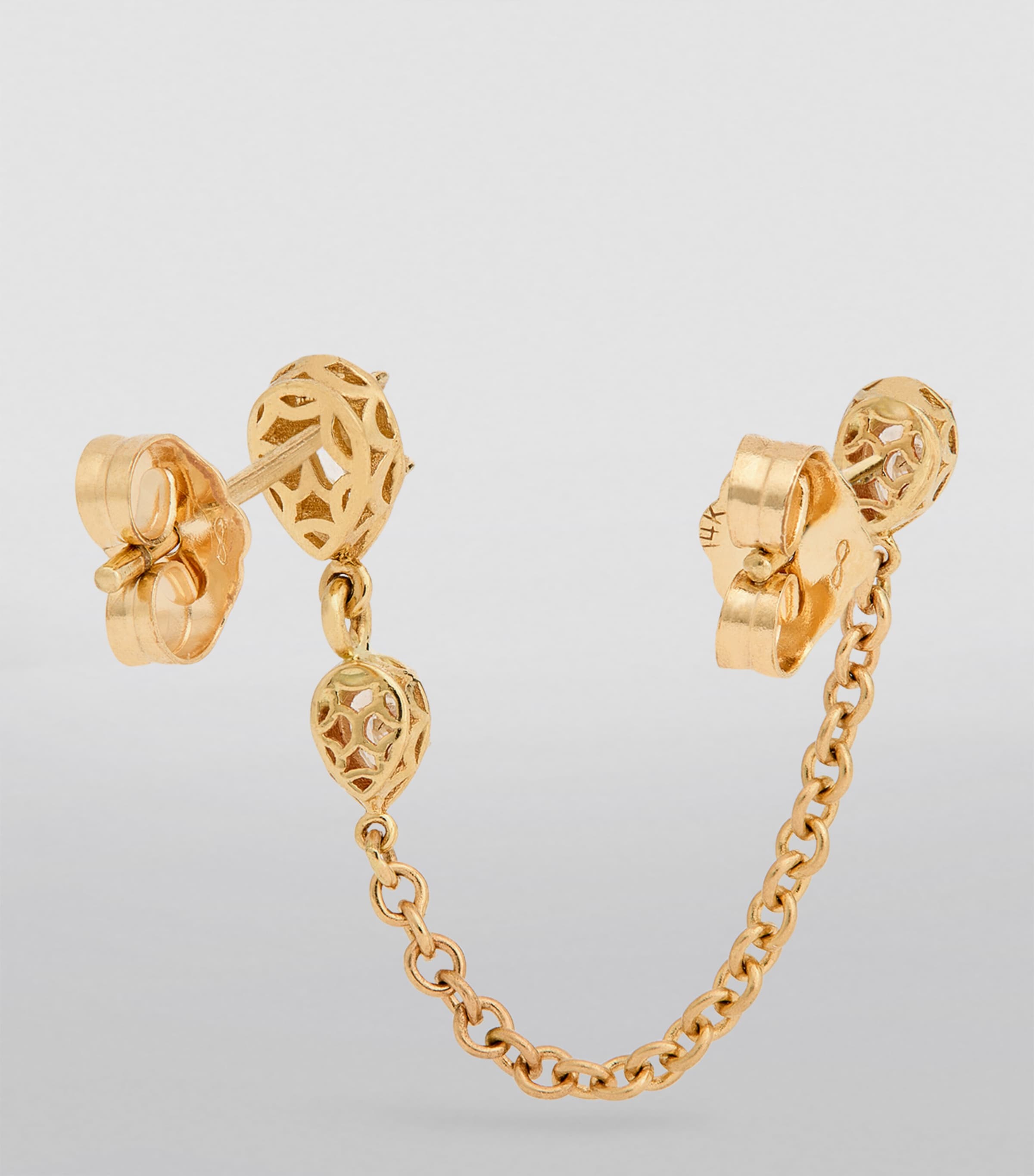 Jacquie Aiche Yellow Gold and Diamond Sophia Double-Piercing Single Earring Yellow Gold Image 3