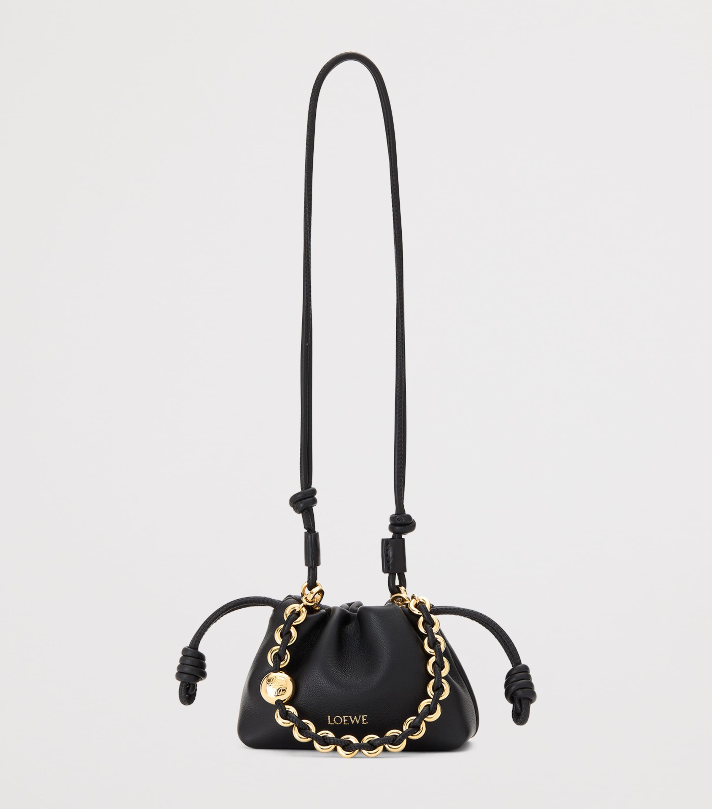 LOEWE Nano Lambskin Flamenco Purse Black Image 4