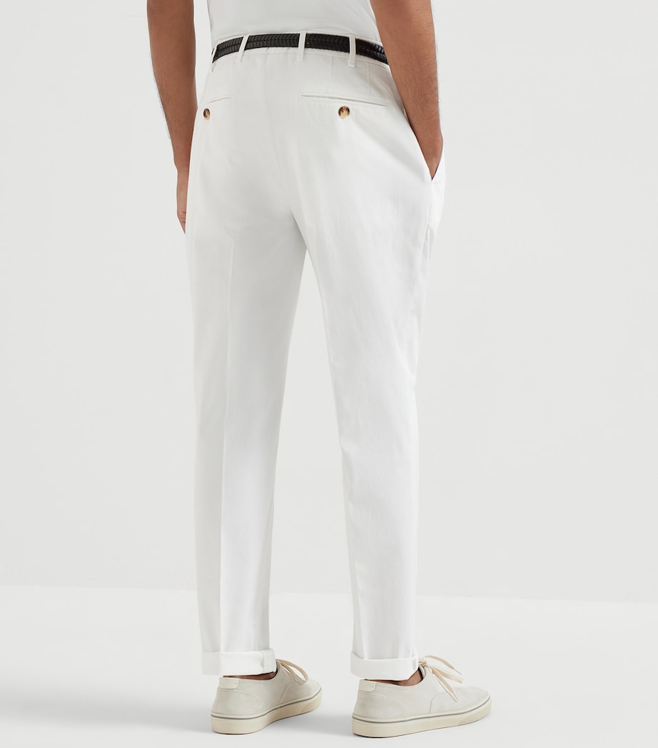 Brunello Cucinelli Mens Garment-Dyed Cotton Gabardine Trousers Image 5