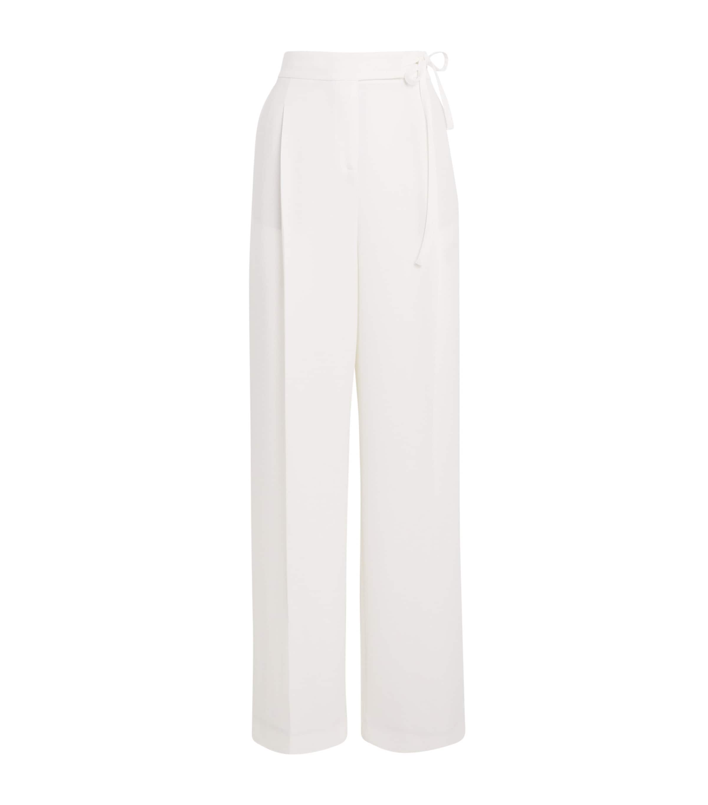Shop Eleventy Darted Wide-leg Trousers