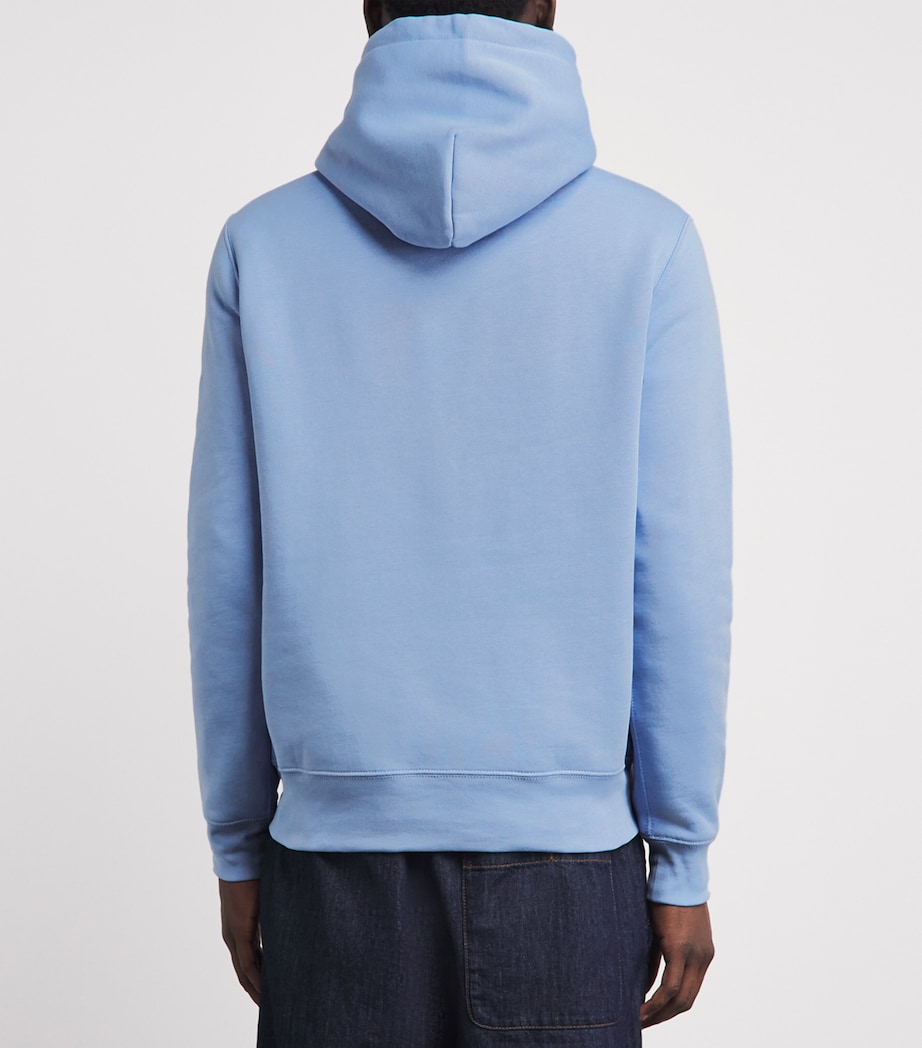 Polo Ralph Lauren Mens Cotton-Blend Polo Bear Hoodie Austin Blue Ss Bear Image 5