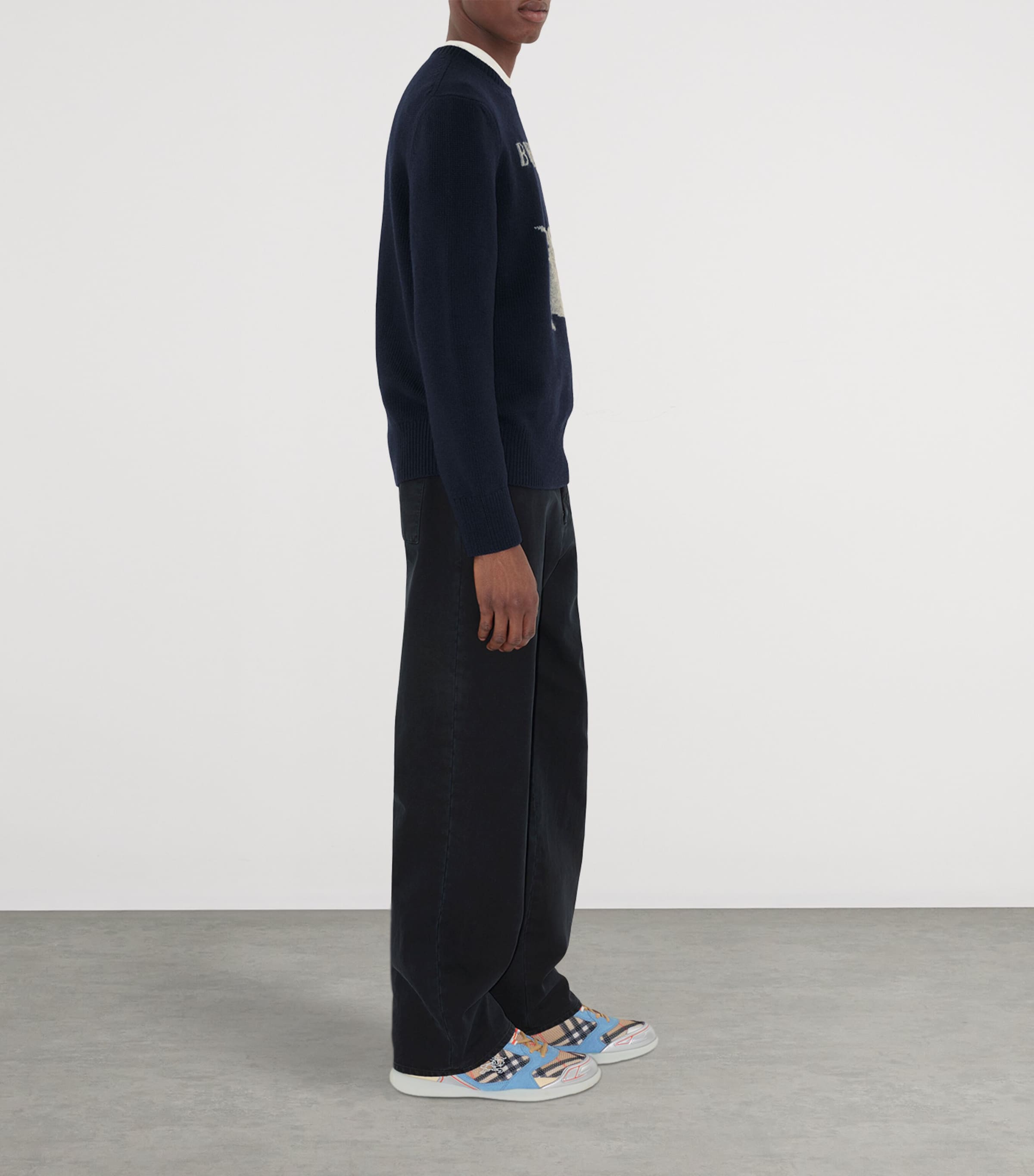 Wool-Cashmere EKD Sweater NAVY Image 3