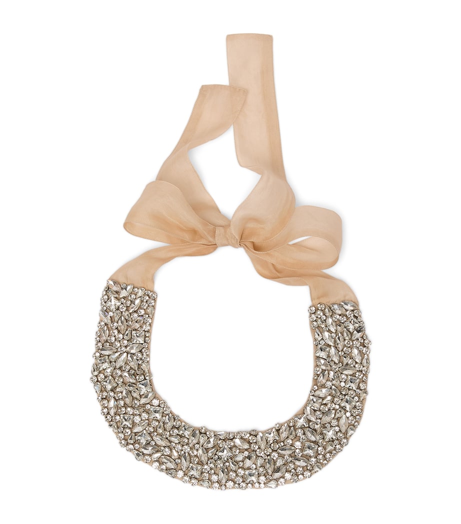 Marina Rinaldi Embellished Silk Choker Nudo Image 1