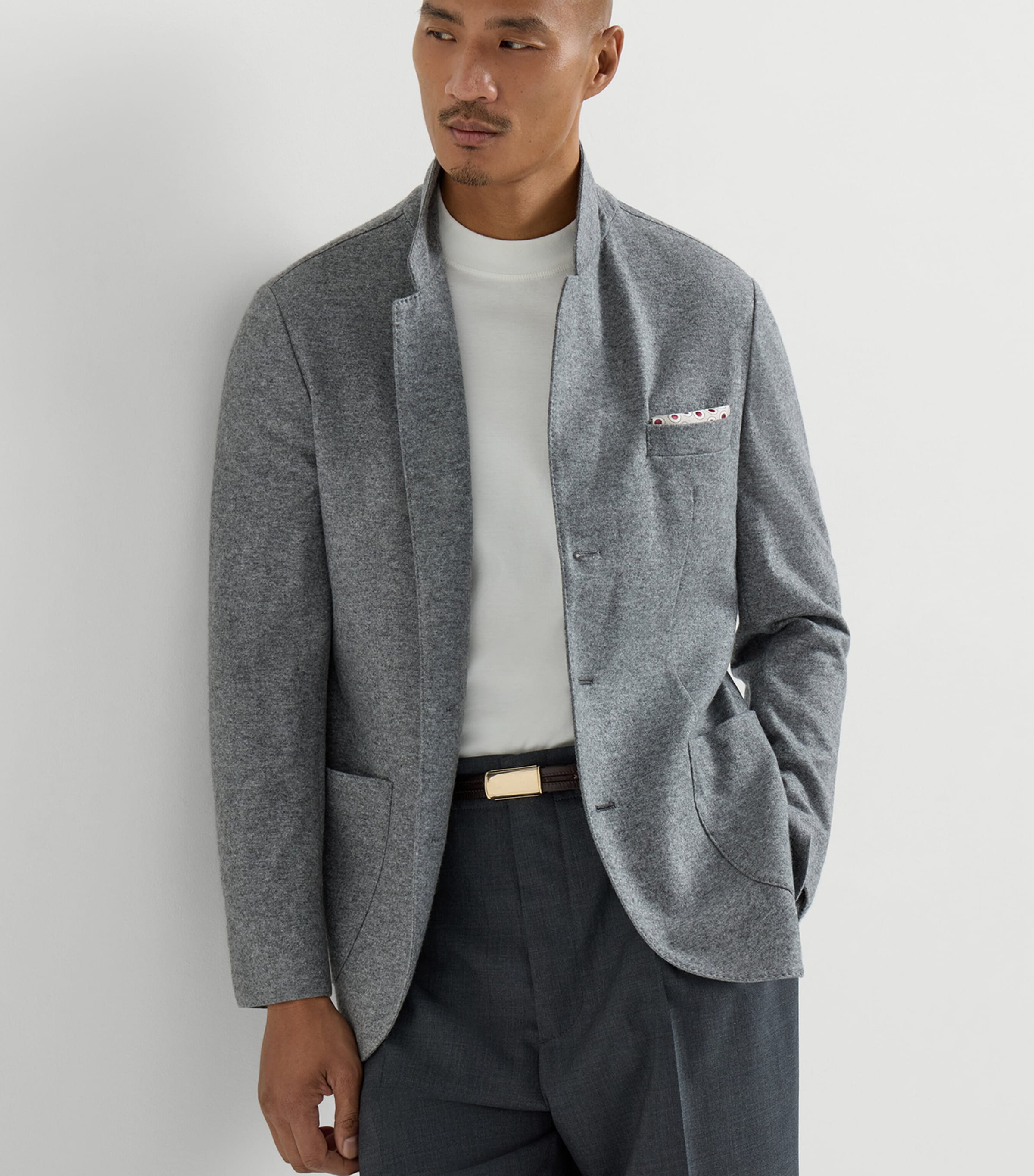 Brunello Cucinelli Mens Cashmere Jersey Blazer Image 4