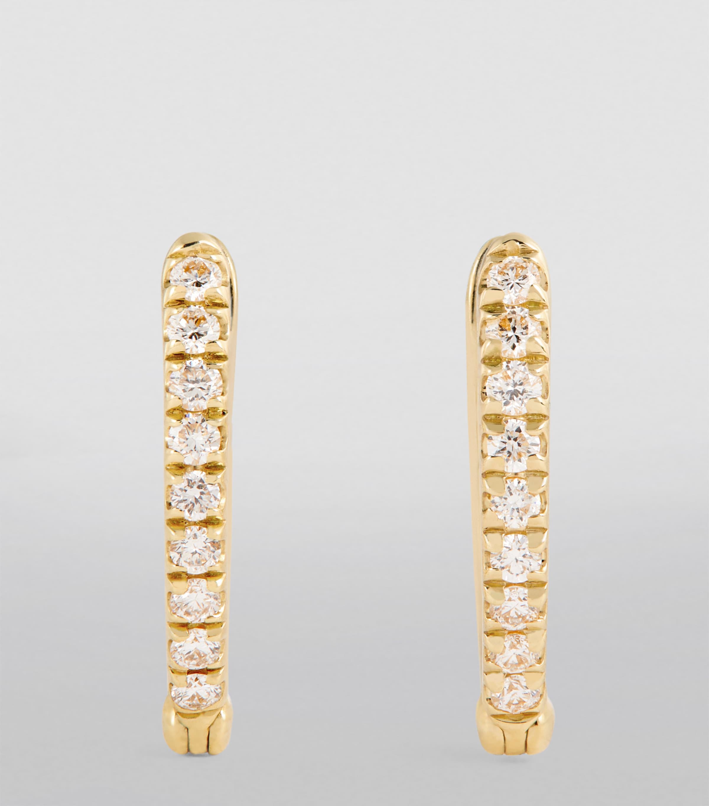 Melissa Kaye Small Yellow Gold and Diamond Cristina Earrings Yellow Gold Image 2