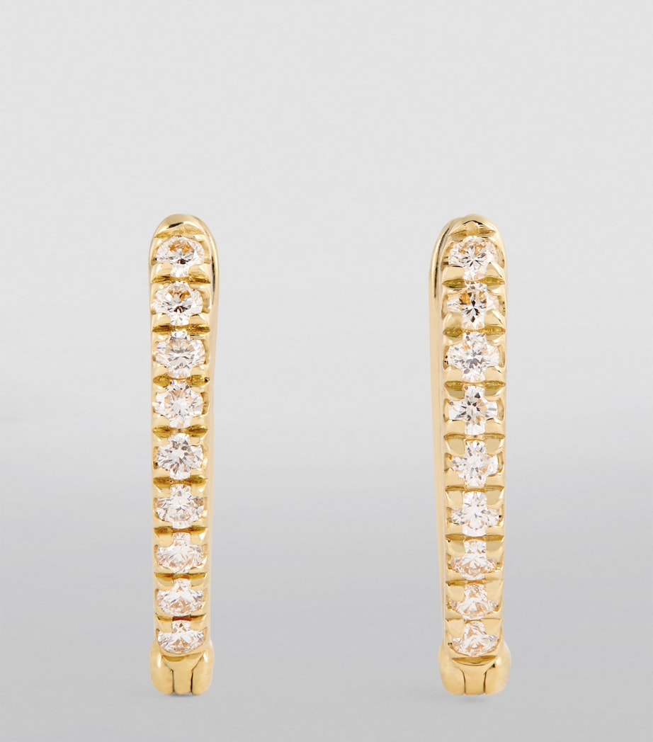 Melissa Kaye Small Yellow Gold and Diamond Cristina Earrings Yellow Gold Image 2