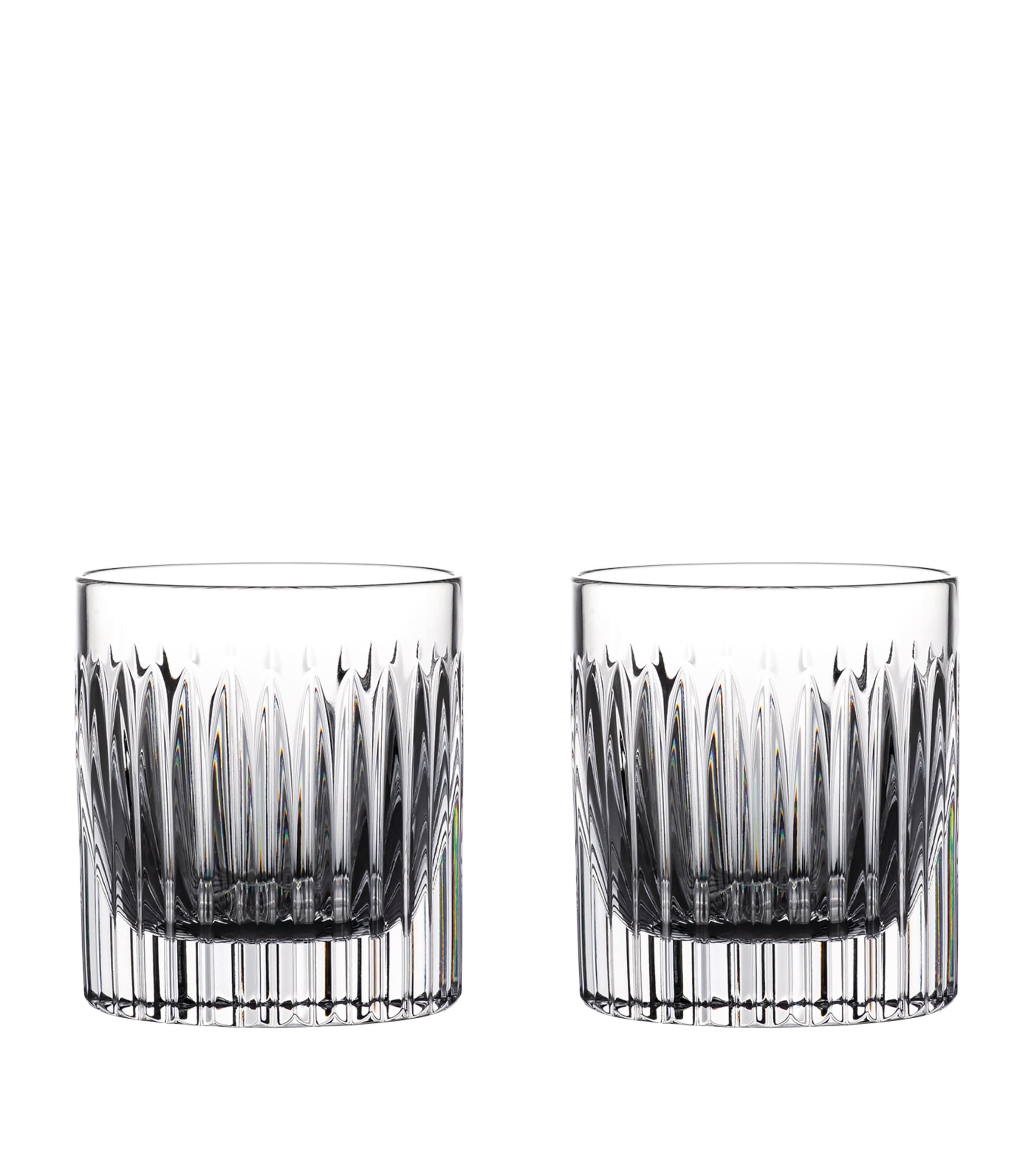 Waterford Set Of 2 Aras Straight Tumblers In Gray