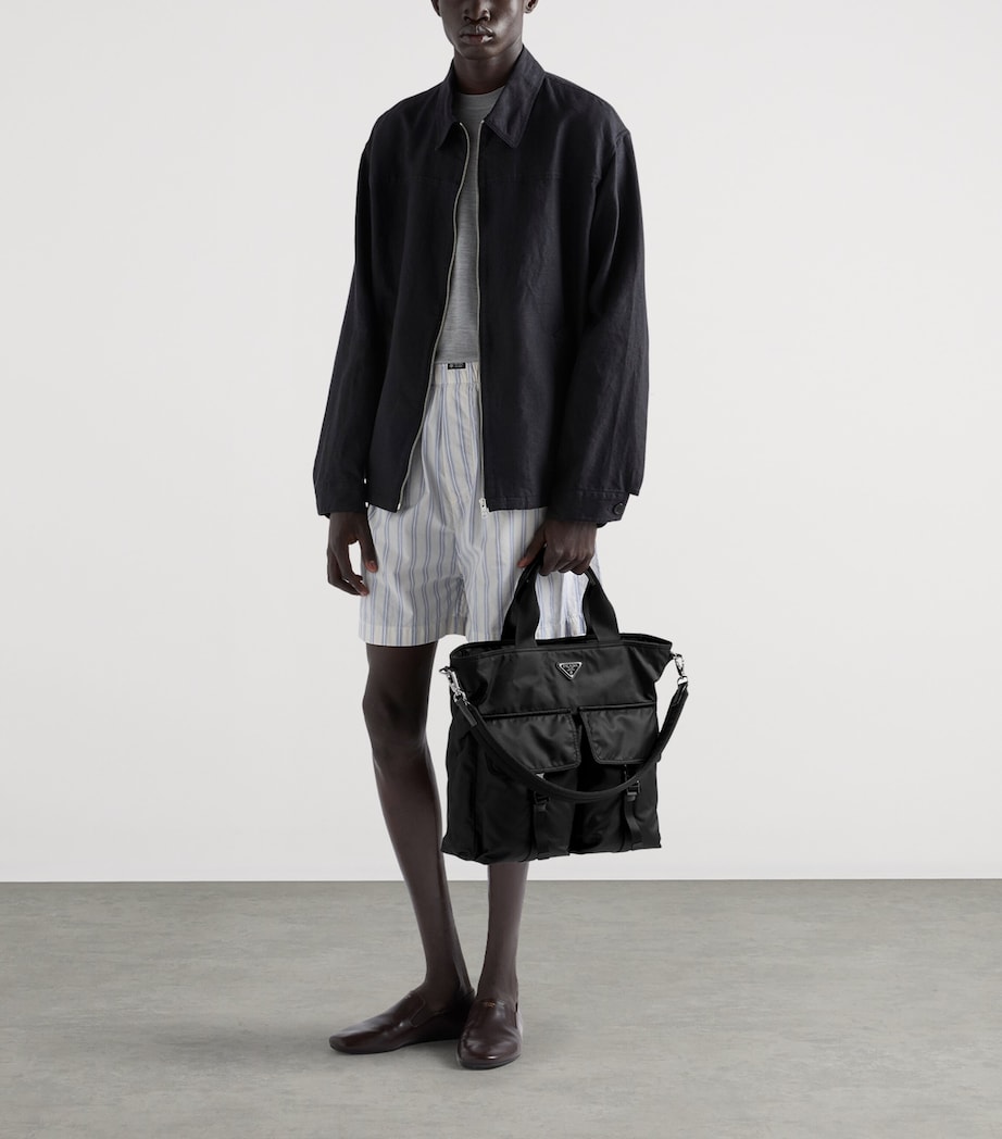 Prada Re-Nylon Explore Tote Bag Black Image 2