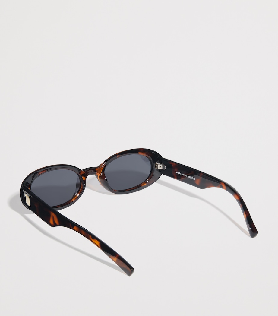 Work It! Oval Sunglasses DARK TORT Image 3