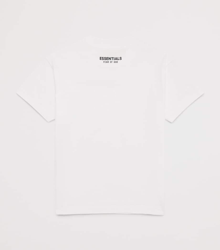 FEAR OF GOD ESSENTIALS KIDS Cotton Logo T-Shirt (2-7 Years) Bright White Image 2