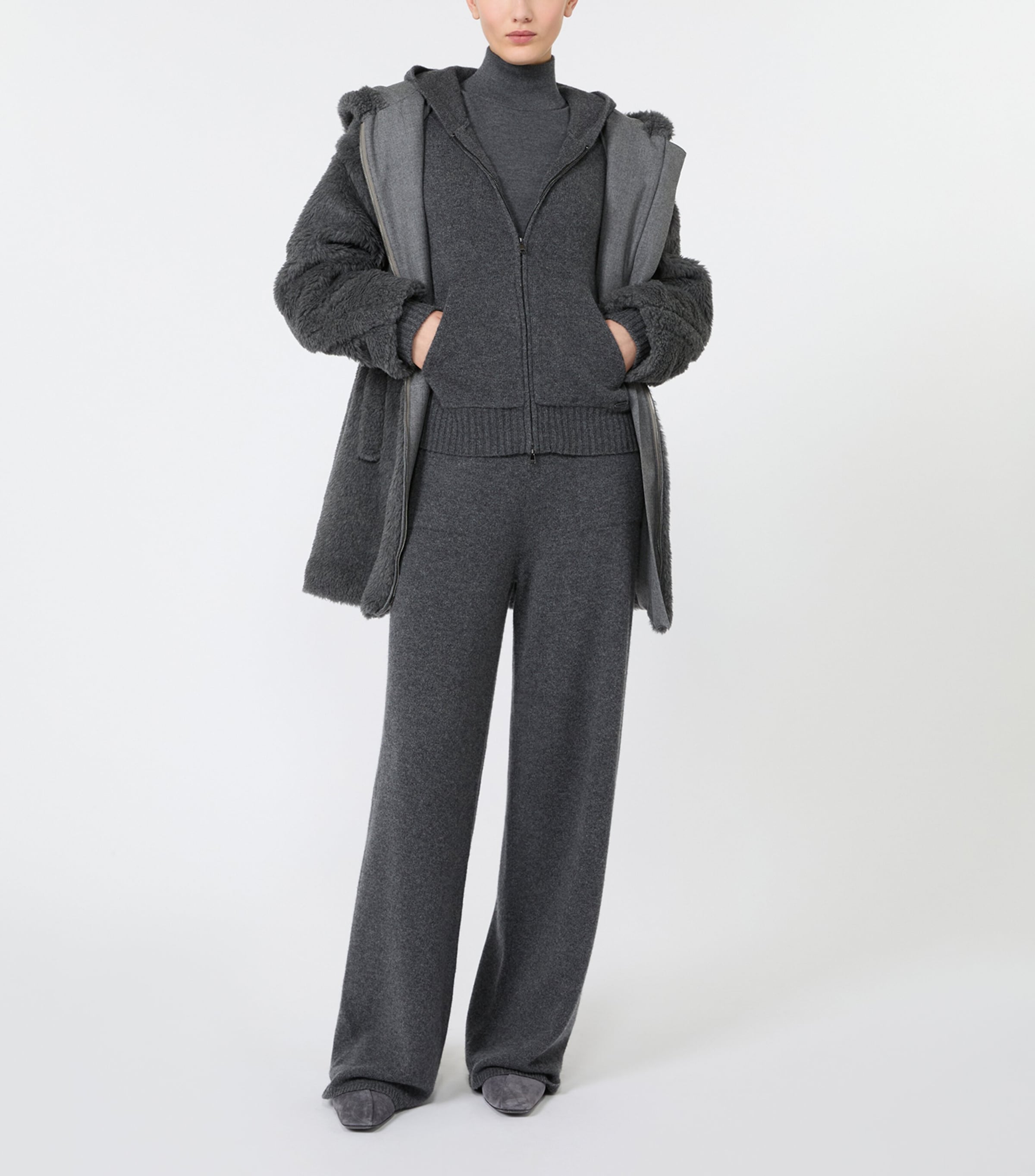 Max Mara Womens Cashmere Sweatpants Dark Grey Image 5