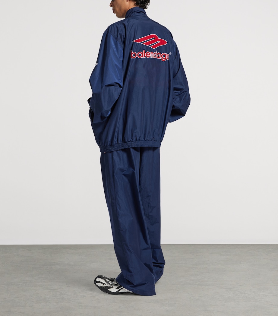 Cotton-Blend 3B Logo Oversized Jacket 6641 Image 3