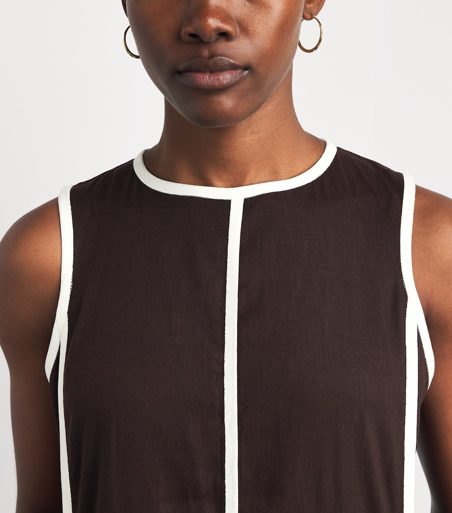 ME+EM Womens Effortless Maxi Dress Brown/light Cream Image 3