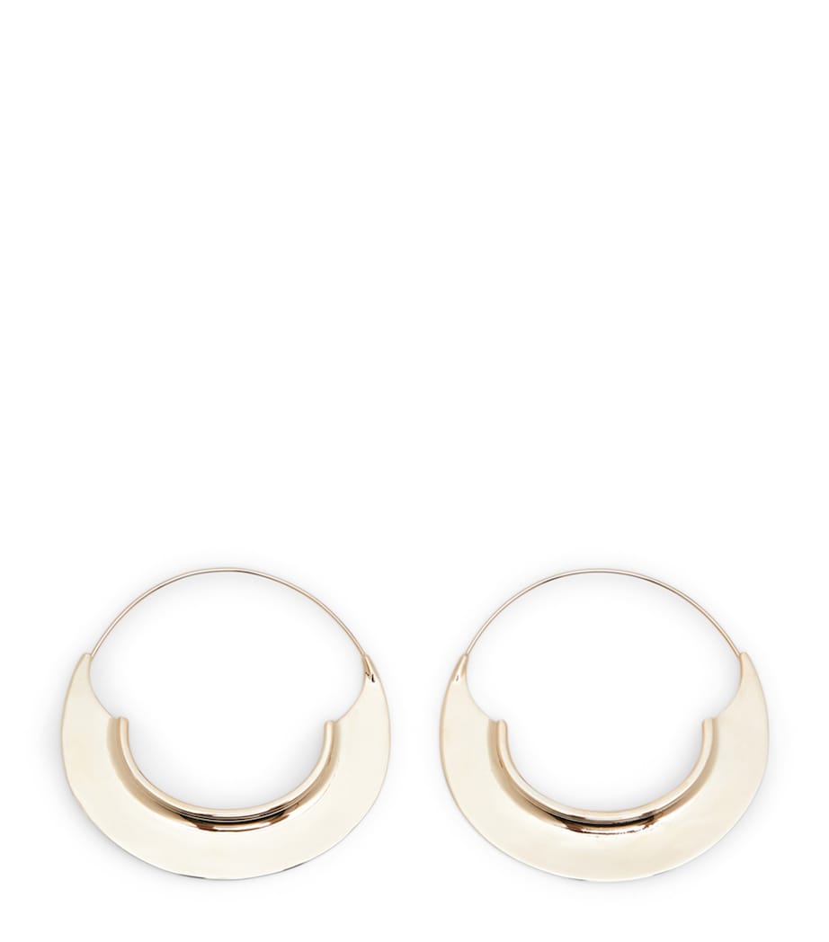 Max Mara Embossed Hoop Earrings Bronze Image 1