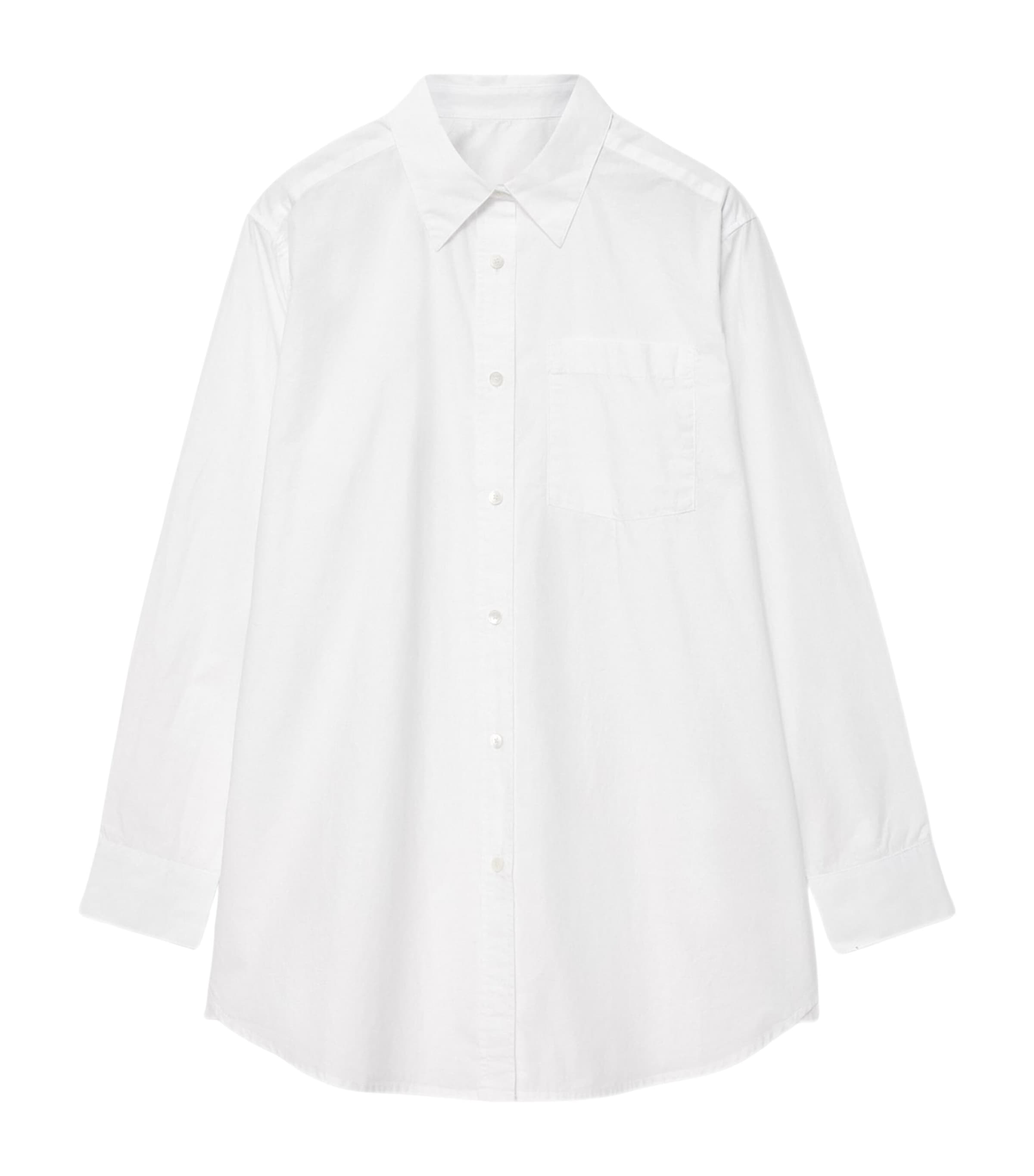 AllSaints Womens Organic Cotton Oversized Kaia Shirt White Image 1