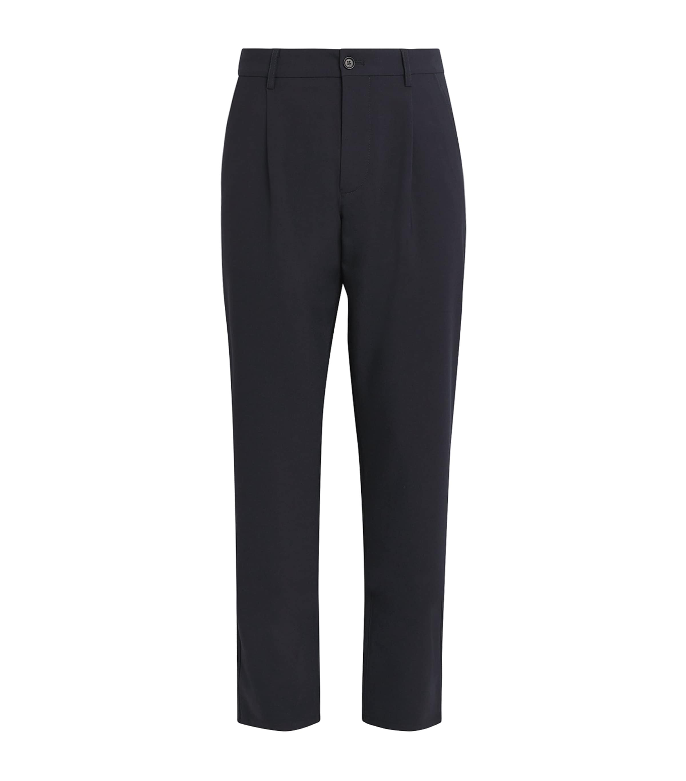 Straight Trousers 01098 - BLACK / NAVY Image 1