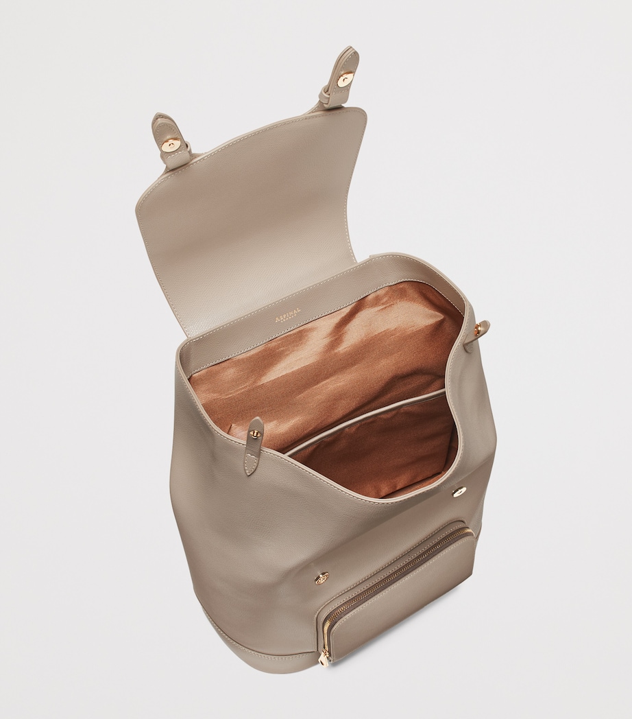 Leather Backpack TAUPE Image 4