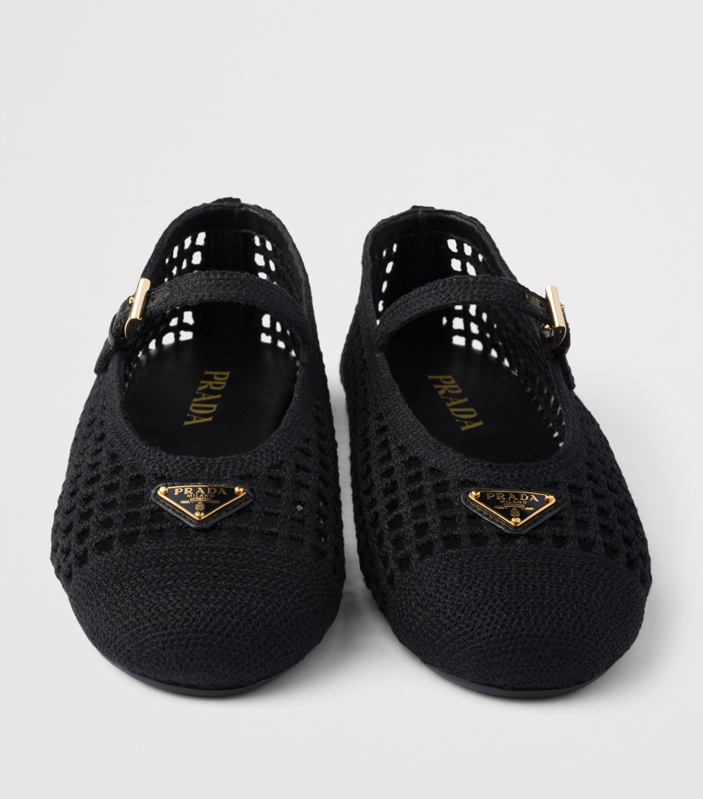Prada Crochet Ballet Flats Black Image 5