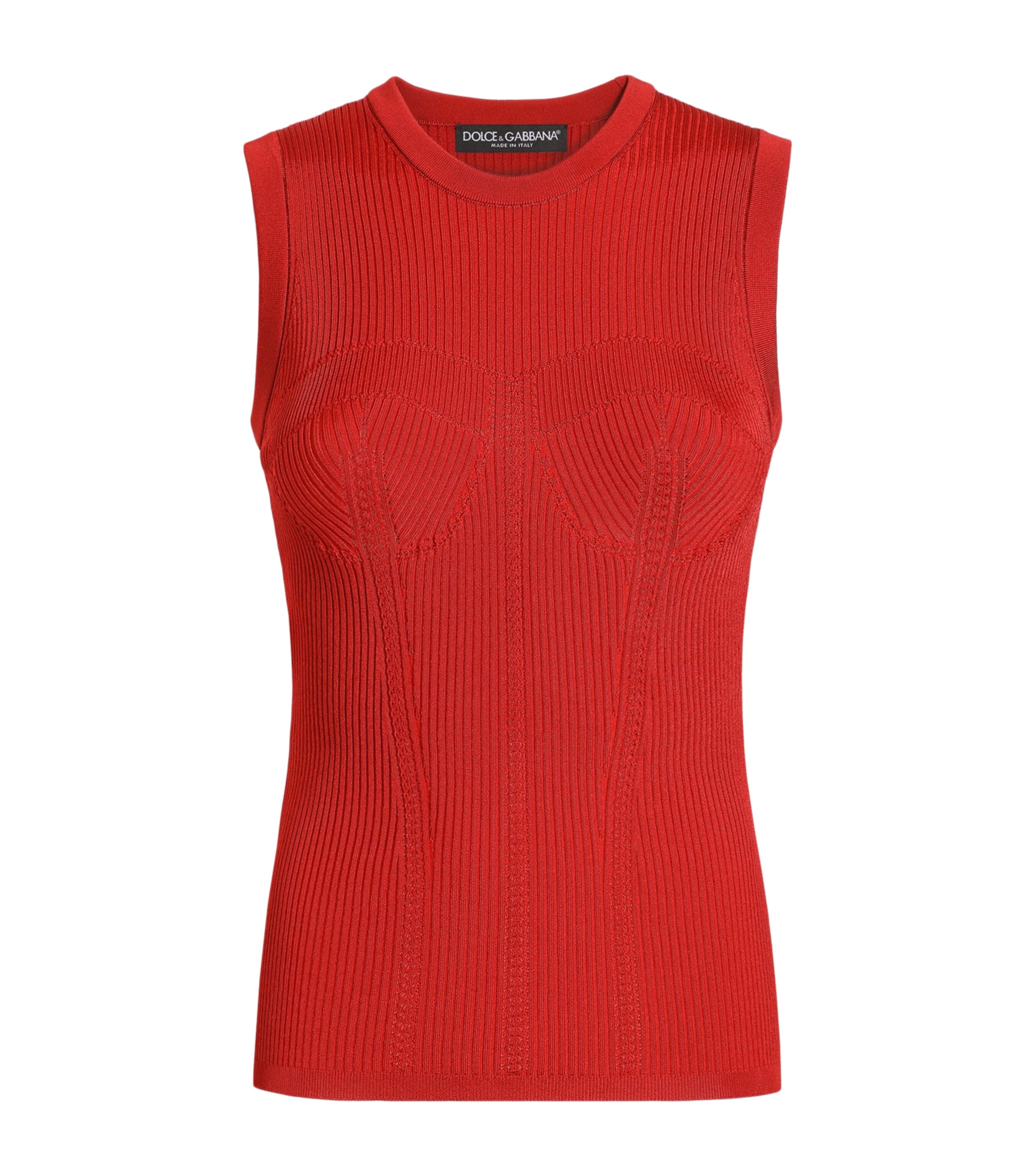 Dolce&Gabbana Womens Corset-Stitch Top Nail Red Image 1